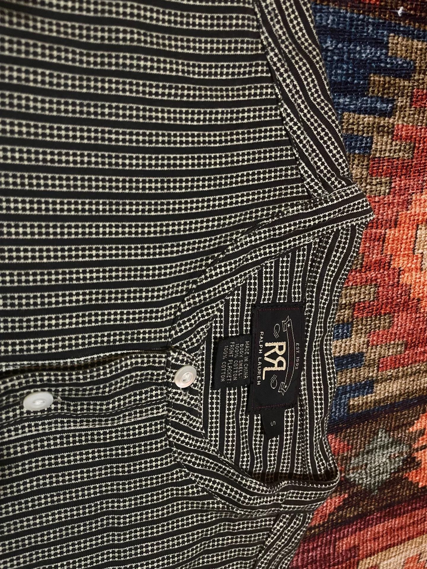 RRL Ralph Lauren RRL 2014 Rare Striped Henley Pullover S Size US S / EU 44-46 / 1 - 3 Thumbnail