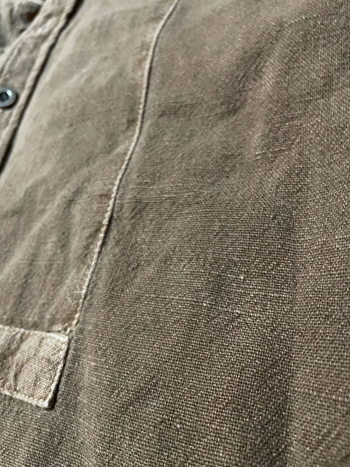 MAKR American MAKKR Cotton-Linen French Workwear Henley Size US M / EU 48-50 / 2 - 5 Thumbnail