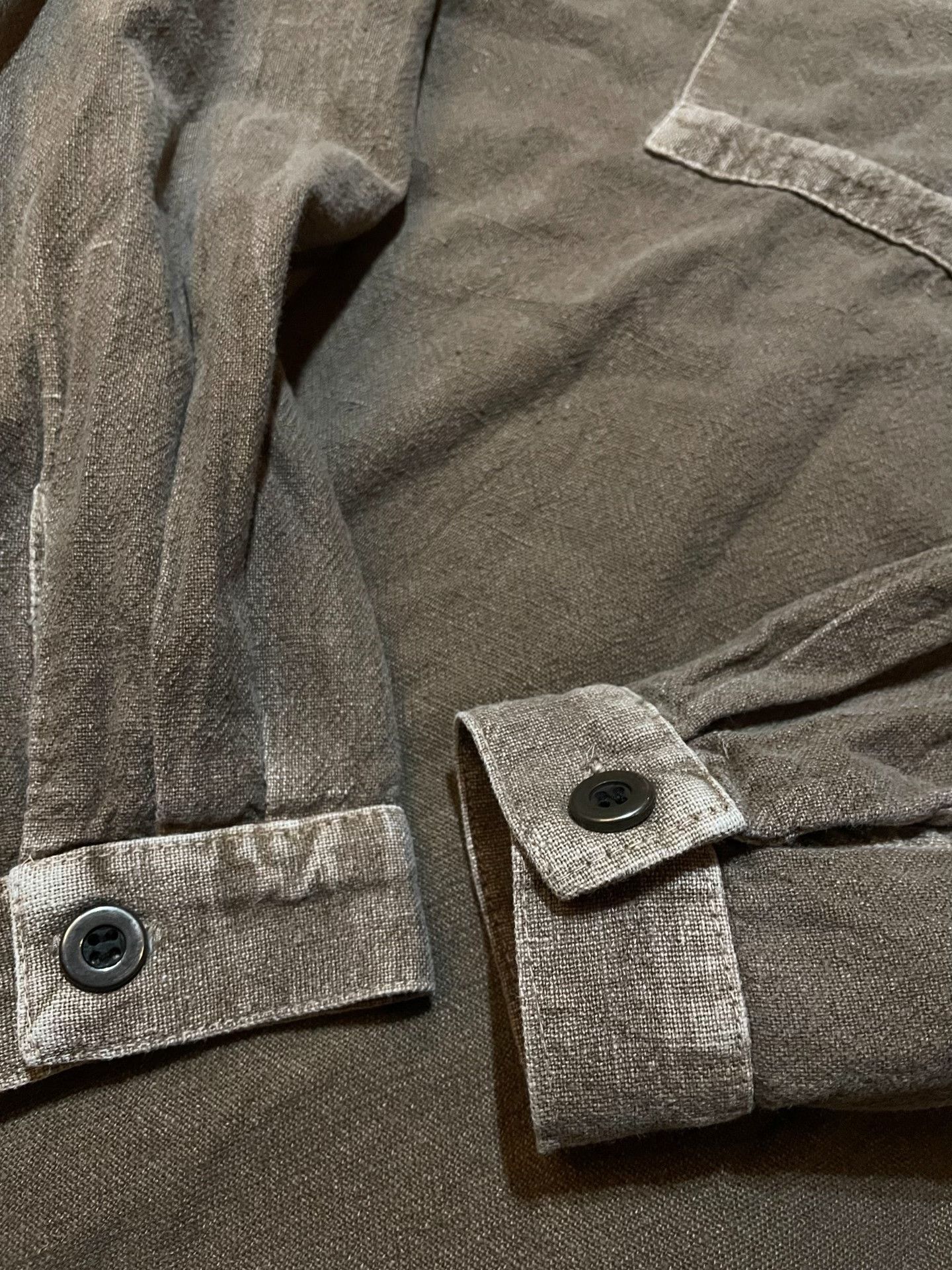 MAKR American MAKKR Cotton-Linen French Workwear Henley Size US M / EU 48-50 / 2 - 6 Thumbnail