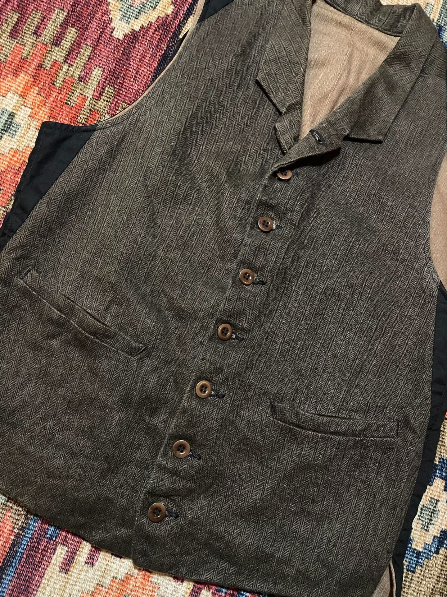 Mister Freedom Mister Freedom 2011 Herringbone Vest 38 Size US M / EU 48-50 / 2 - 3 Thumbnail