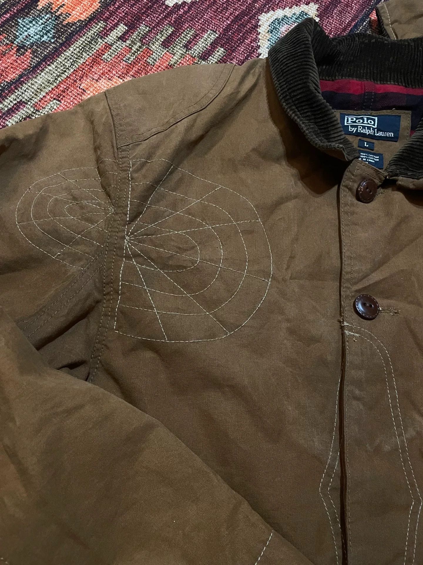 Ralph Lauren RALPH LAUREN Distressed Waxed Multi-Pocket Field Jacket Size US L / EU 52-54 / 3 - 4 Thumbnail