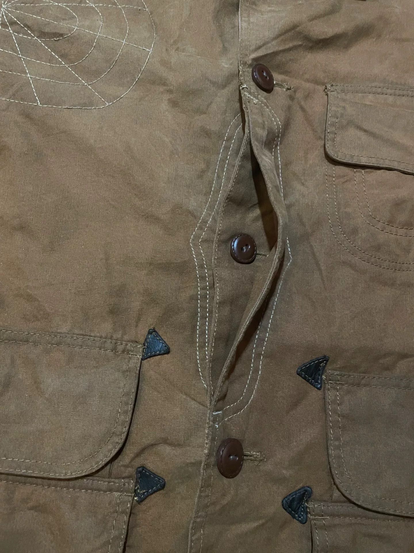 Ralph Lauren RALPH LAUREN Distressed Waxed Multi-Pocket Field Jacket Size US L / EU 52-54 / 3 - 6 Thumbnail