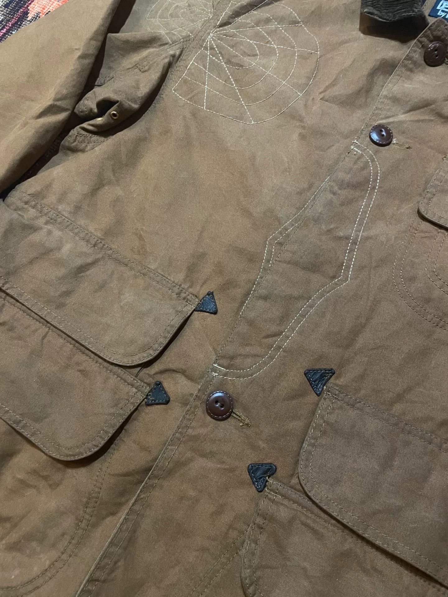 Ralph Lauren RALPH LAUREN Distressed Waxed Multi-Pocket Field Jacket Size US L / EU 52-54 / 3 - 5 Thumbnail