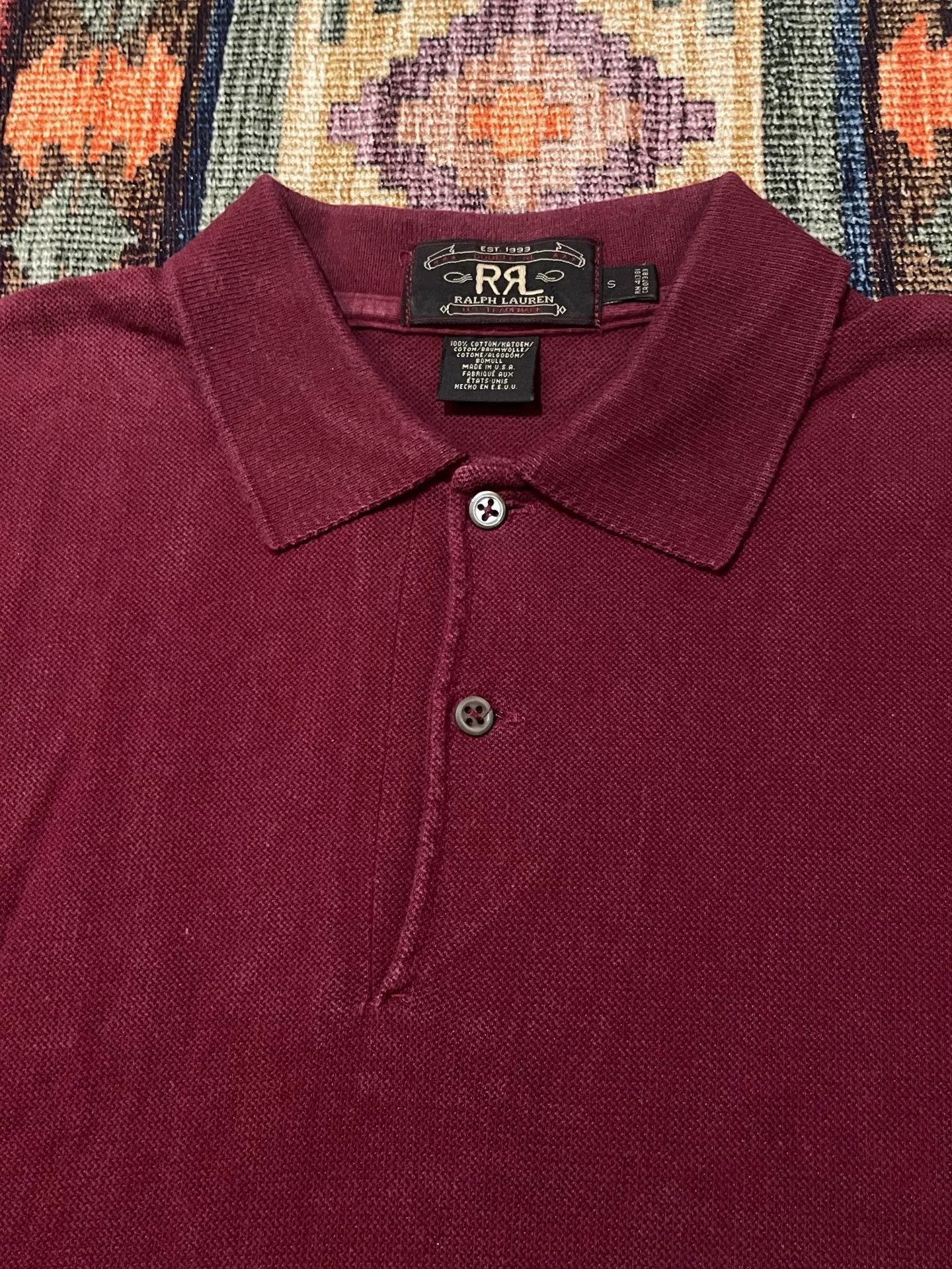 RRL Ralph Lauren RRL Vintage USA Limited Long Sleeve Polo Size US S / EU 44-46 / 1 - 3 Thumbnail