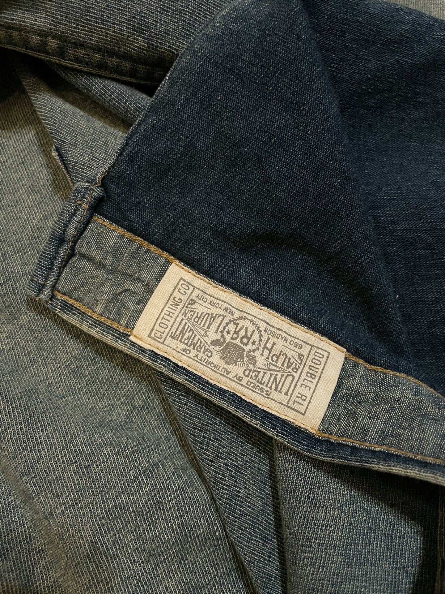 RRL Ralph Lauren RRL Distressed Embroidered Indigo Western Shirt Size US M / EU 48-50 / 2 - 8 Thumbnail