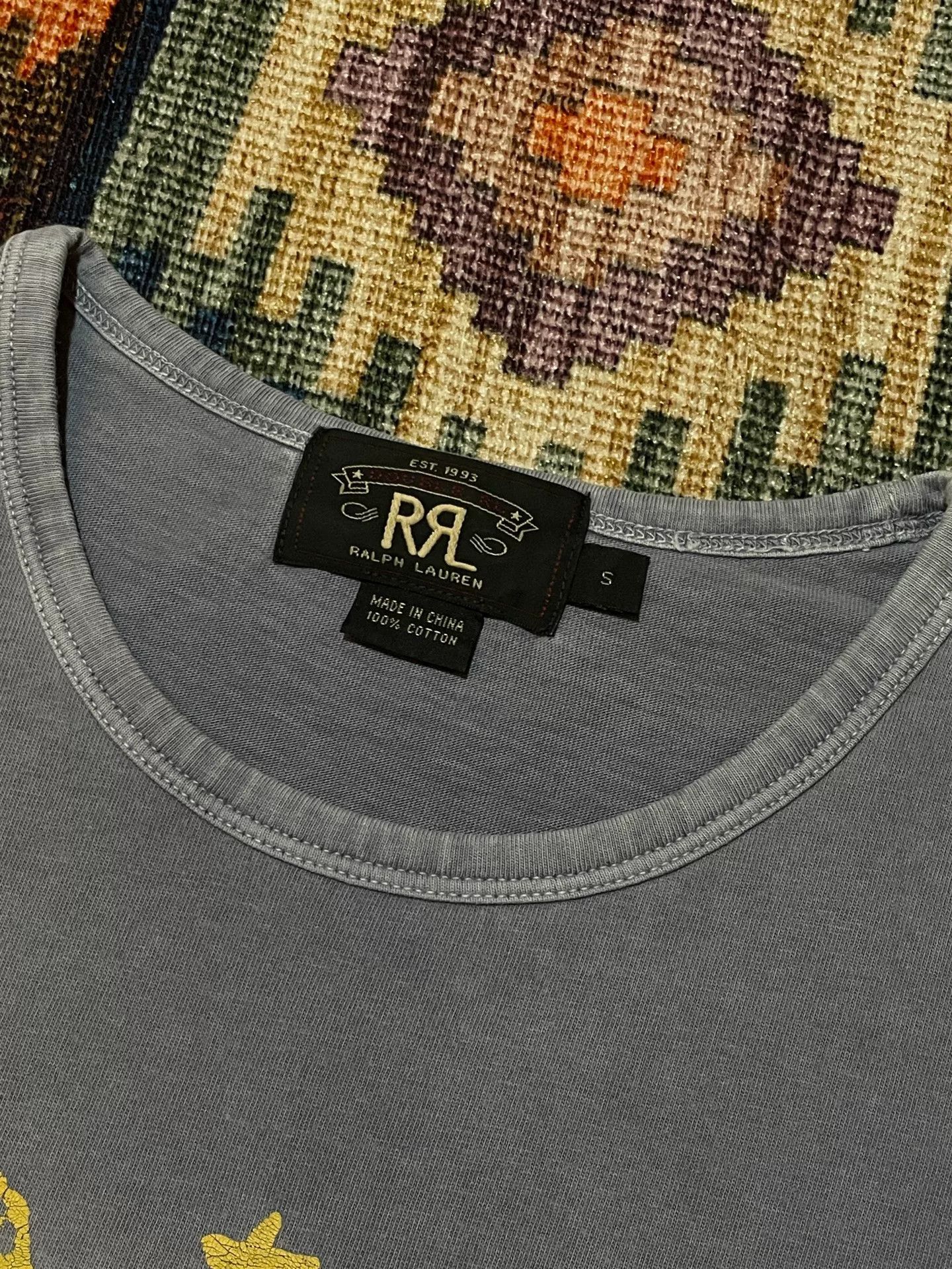 RRL Ralph Lauren RRL Vintage Washed Anchor Print Short Sleeve Tee S Size US S / EU 44-46 / 1 - 3 Thumbnail