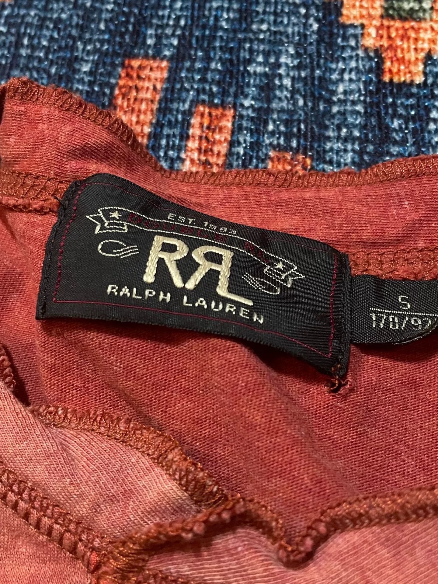 RRL Ralph Lauren RRL Vintage Washed Pink Henley T-Shirt S Size US S / EU 44-46 / 1 - 5 Thumbnail