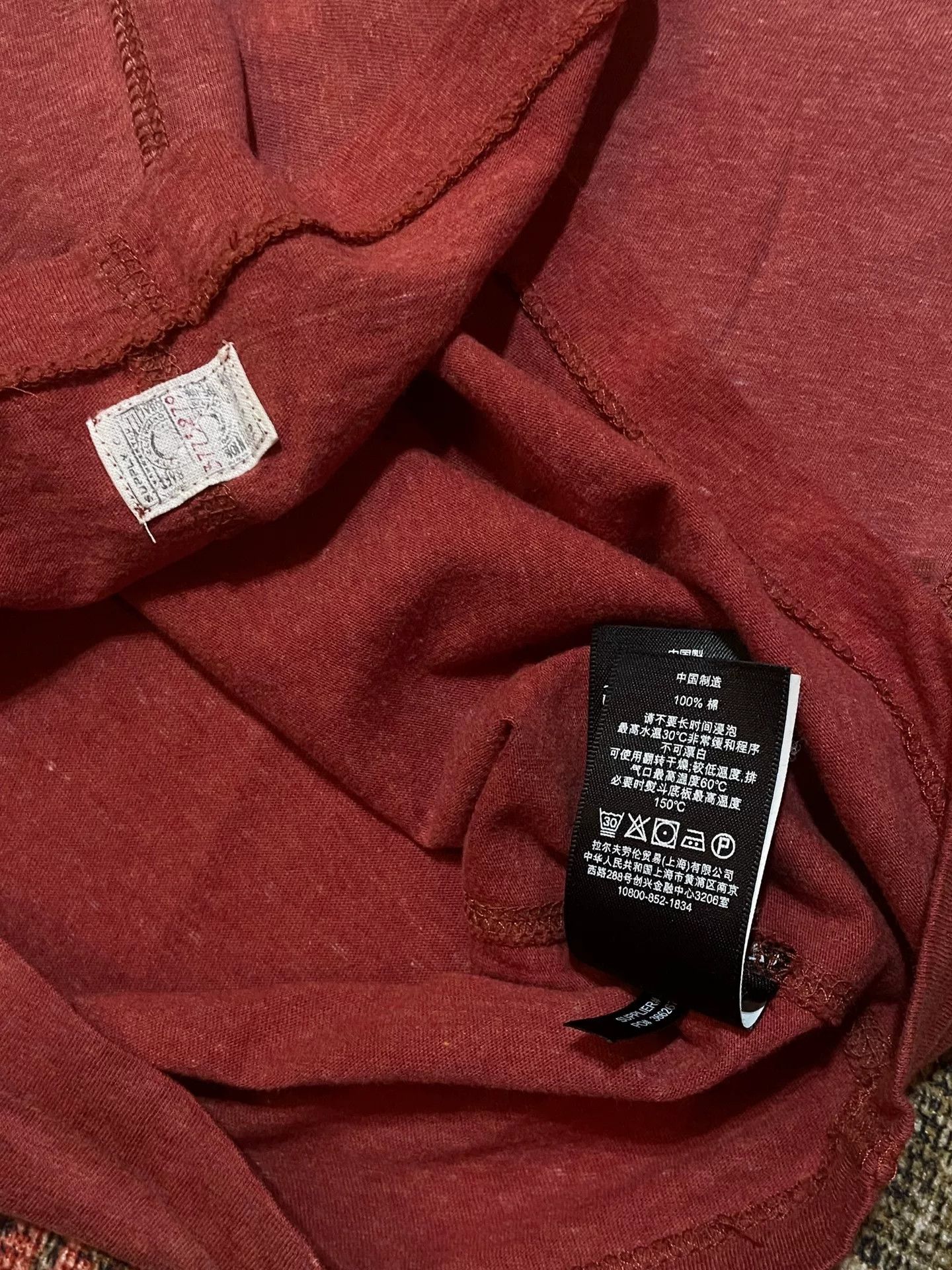 RRL Ralph Lauren RRL Vintage Washed Pink Henley T-Shirt S Size US S / EU 44-46 / 1 - 4 Thumbnail