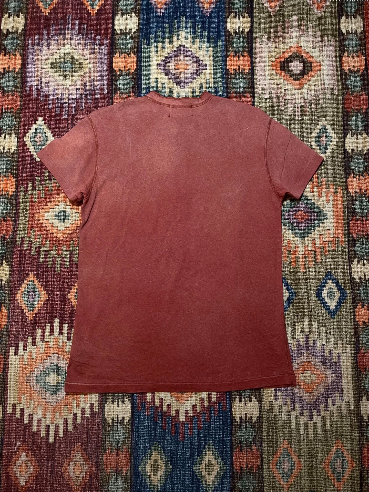 RRL Ralph Lauren RRL Vintage Washed Pink Henley T-Shirt S Size US S / EU 44-46 / 1 - 2 Thumbnail
