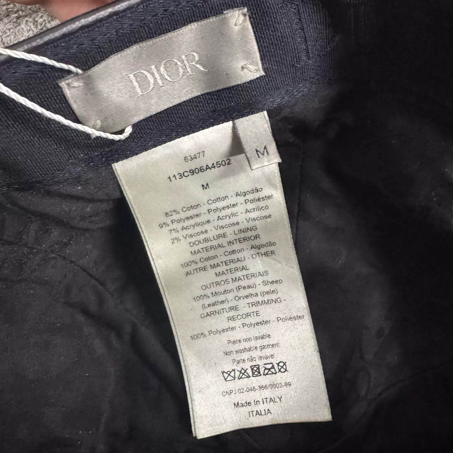 Dior Dior Monogram Leather Baseball Cap Size ONE SIZE - 4 Thumbnail