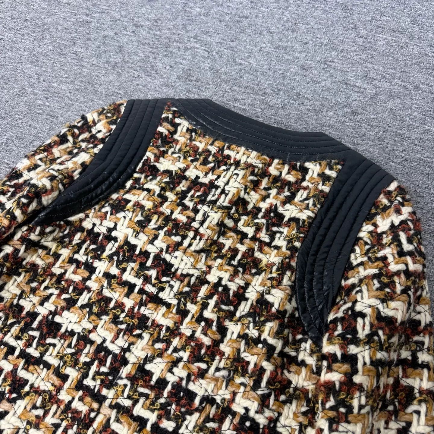 Louis Vuitton Louis Vuitton Tweed Patchwork Wool Coat Size XXS / US 00 / IT 34 - 4 Thumbnail