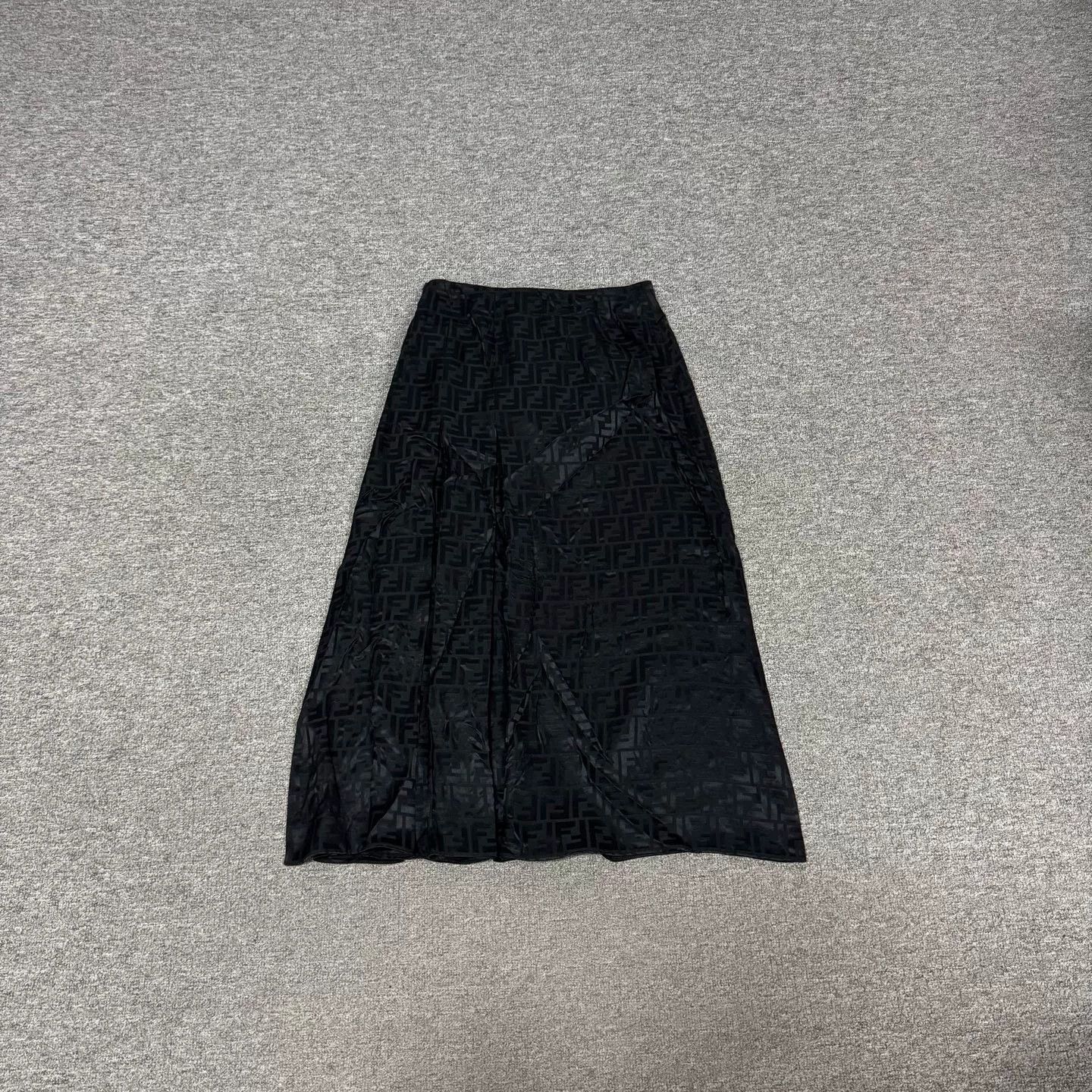 Fendi Fendi All-over Logo Silk Skirt Size 36" / US 14 / IT 50 - 2 Thumbnail