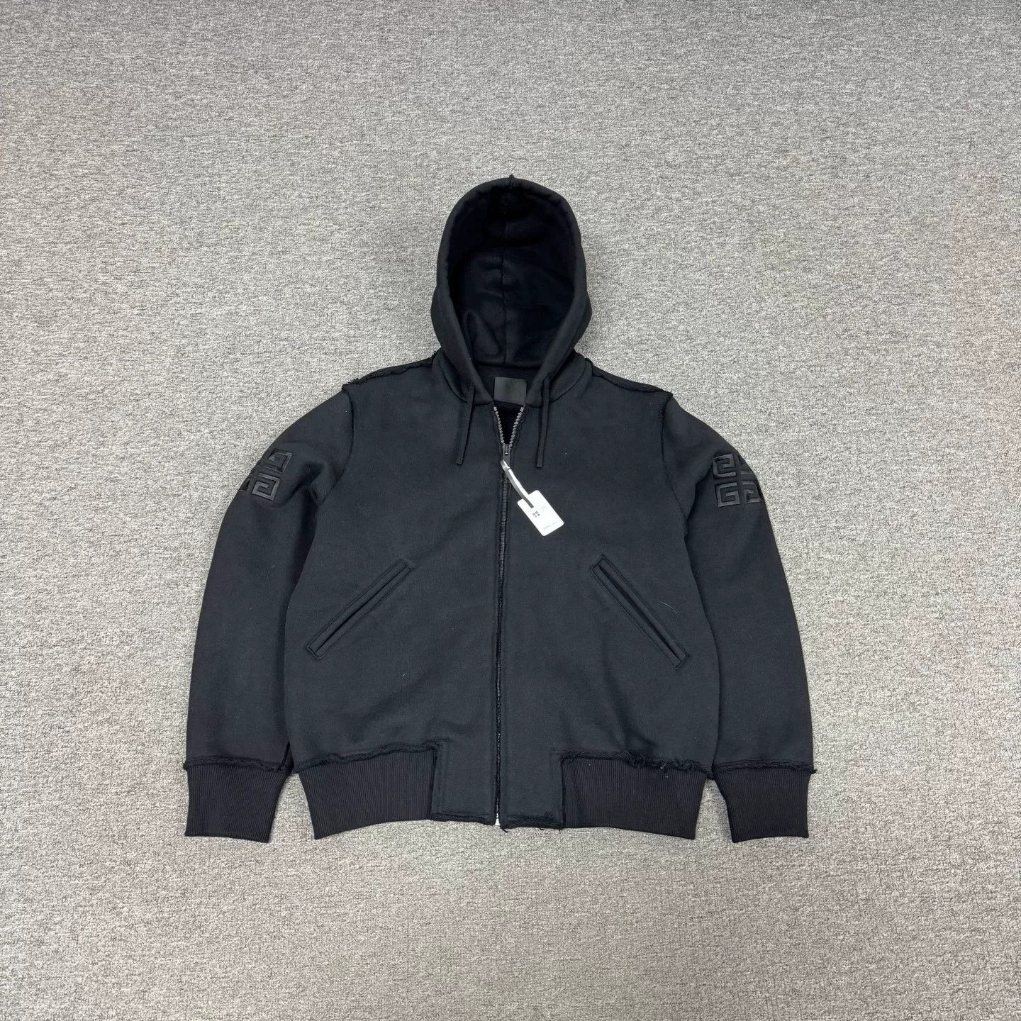 Givenchy Givenchy Patchwork Leather Embroidered Logo Hooded Jacket Size US XS / EU 42 / 0 - 2 Thumbnail