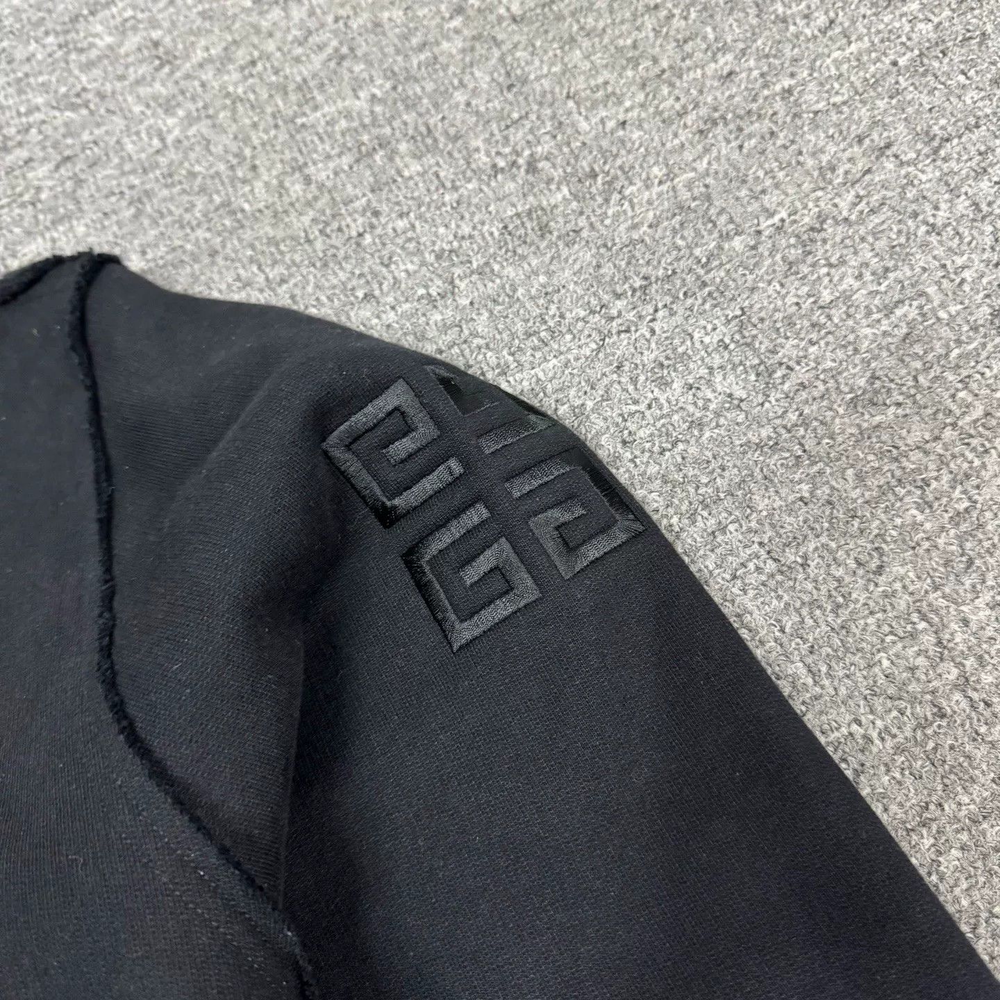 Givenchy Givenchy Patchwork Leather Embroidered Logo Hooded Jacket Size US XS / EU 42 / 0 - 5 Thumbnail