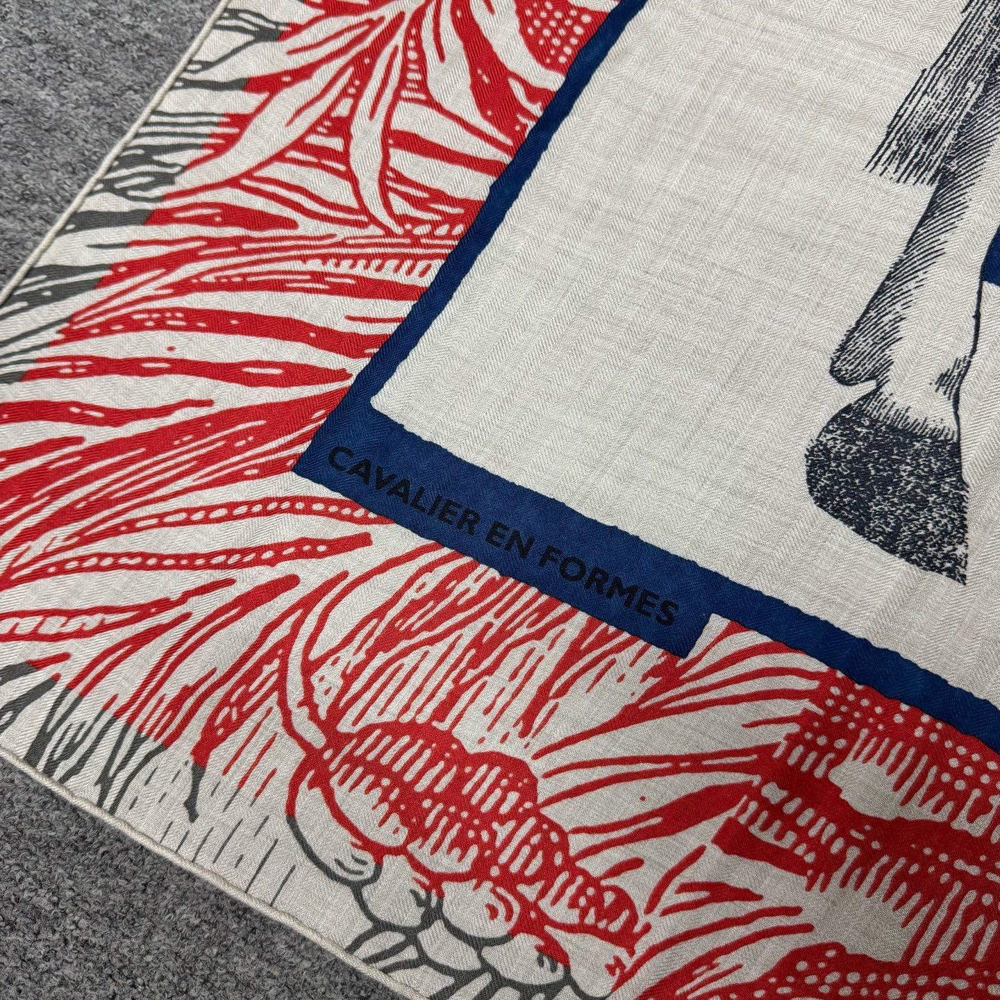 Hermes Hermes New Elegant Knight Cashmere Scarf Size ONE SIZE - 4 Thumbnail