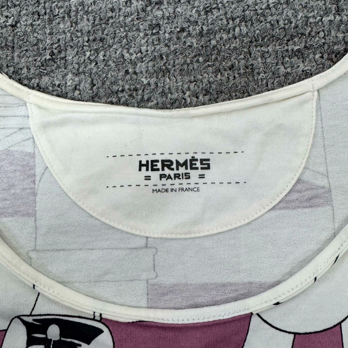 Hermes Hermes Pink White Stripe Knit T-Shirt Size M / US 6-8 / IT 42-44 - 4 Thumbnail