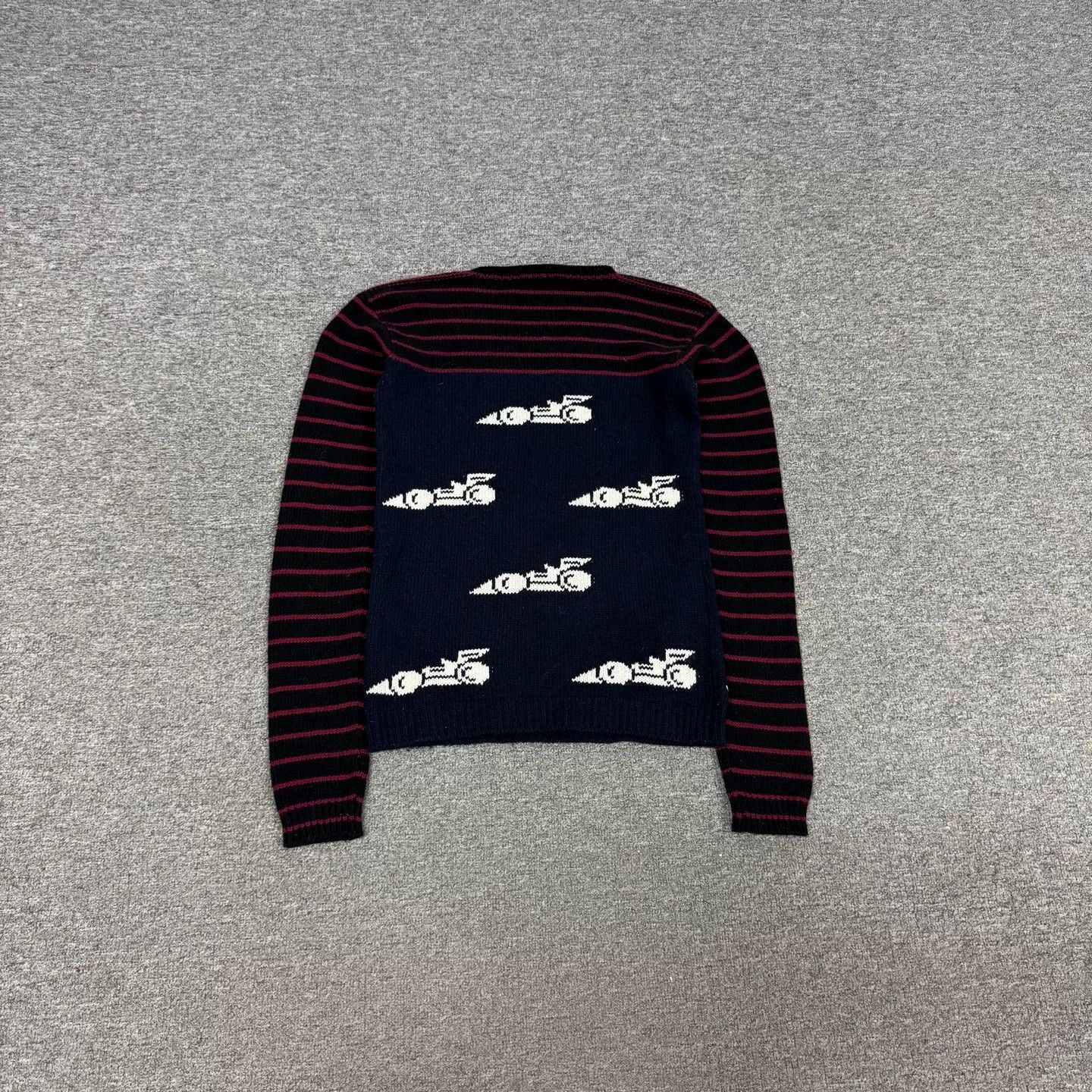 Prada Prada Racing Jacquard Striped Knit Sweater Size S / US 4 / IT 40 - 2 Thumbnail