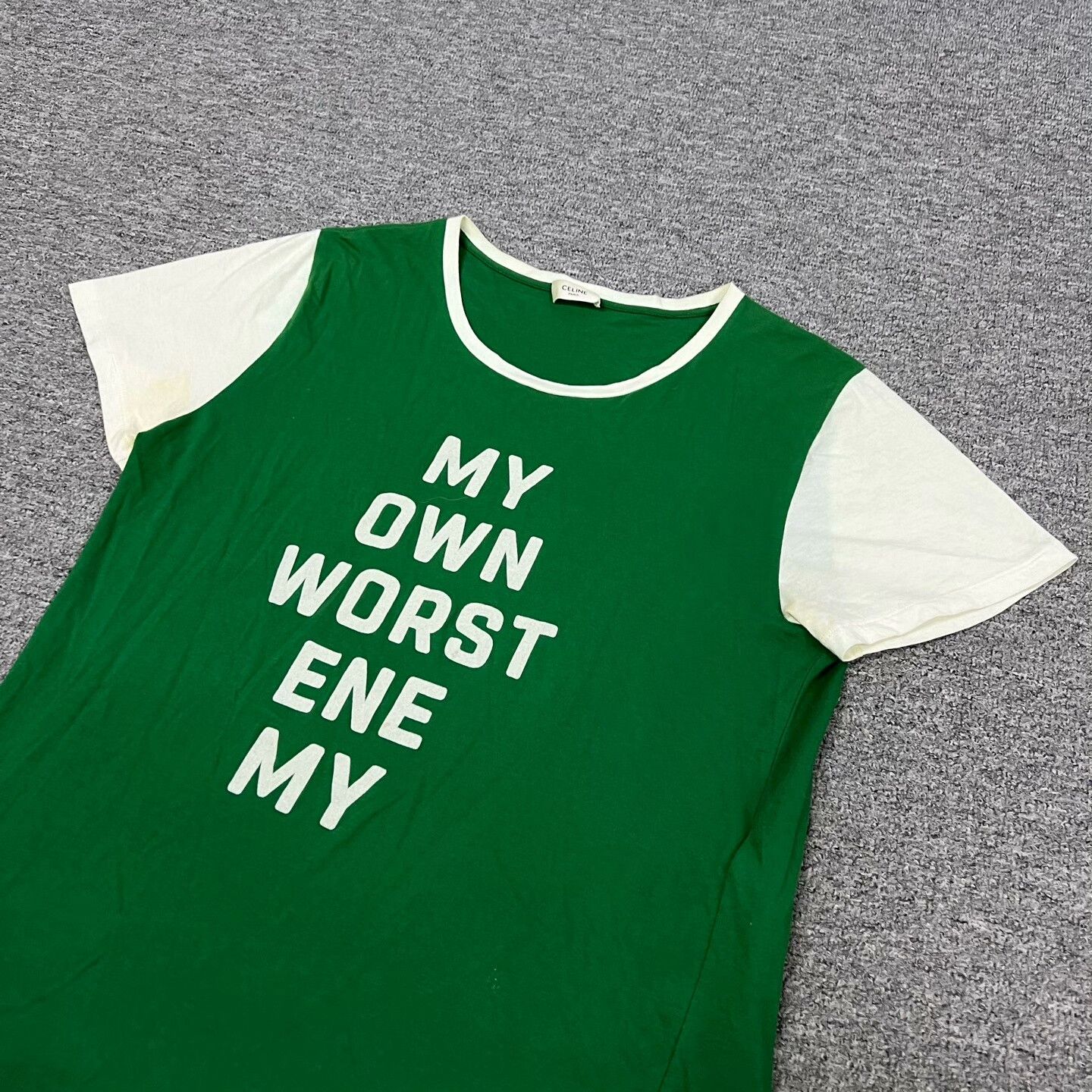 Celine Celine Slogan Logo Short Sleeve T-shirt Size US XL / EU 56 / 4 - 3 Thumbnail