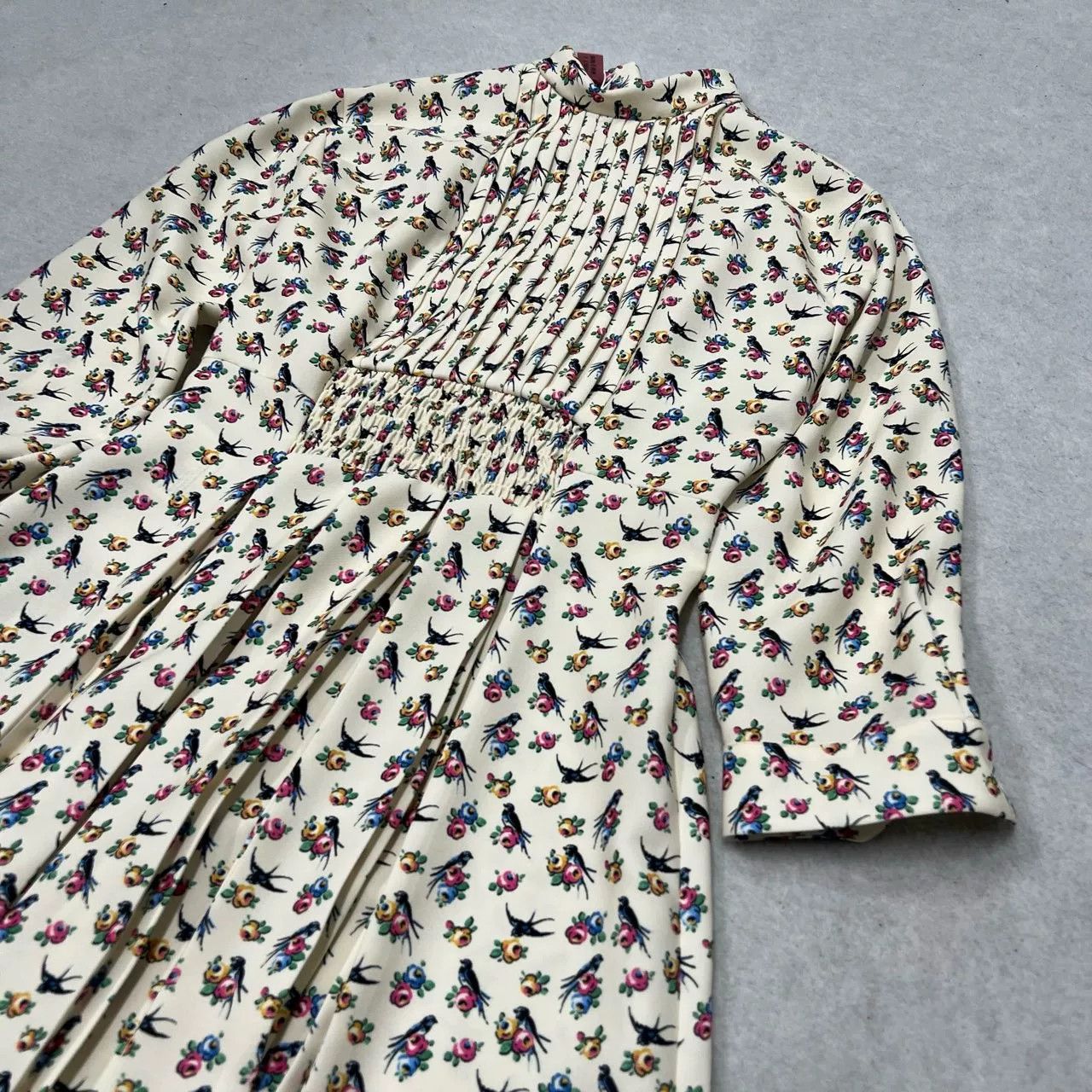 Prada Prada Runway Floral Long-Sleeve Dress Size S / US 4 / IT 40 - 4 Thumbnail
