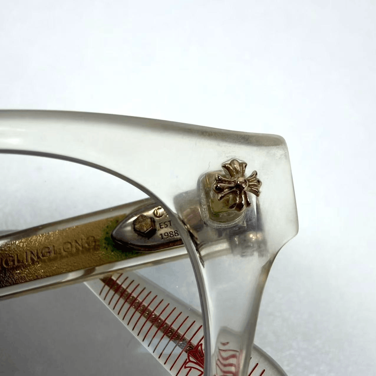 Chrome Hearts Chrome Hearts White Transparent Cross Glasses Size ONE SIZE - 5 Thumbnail