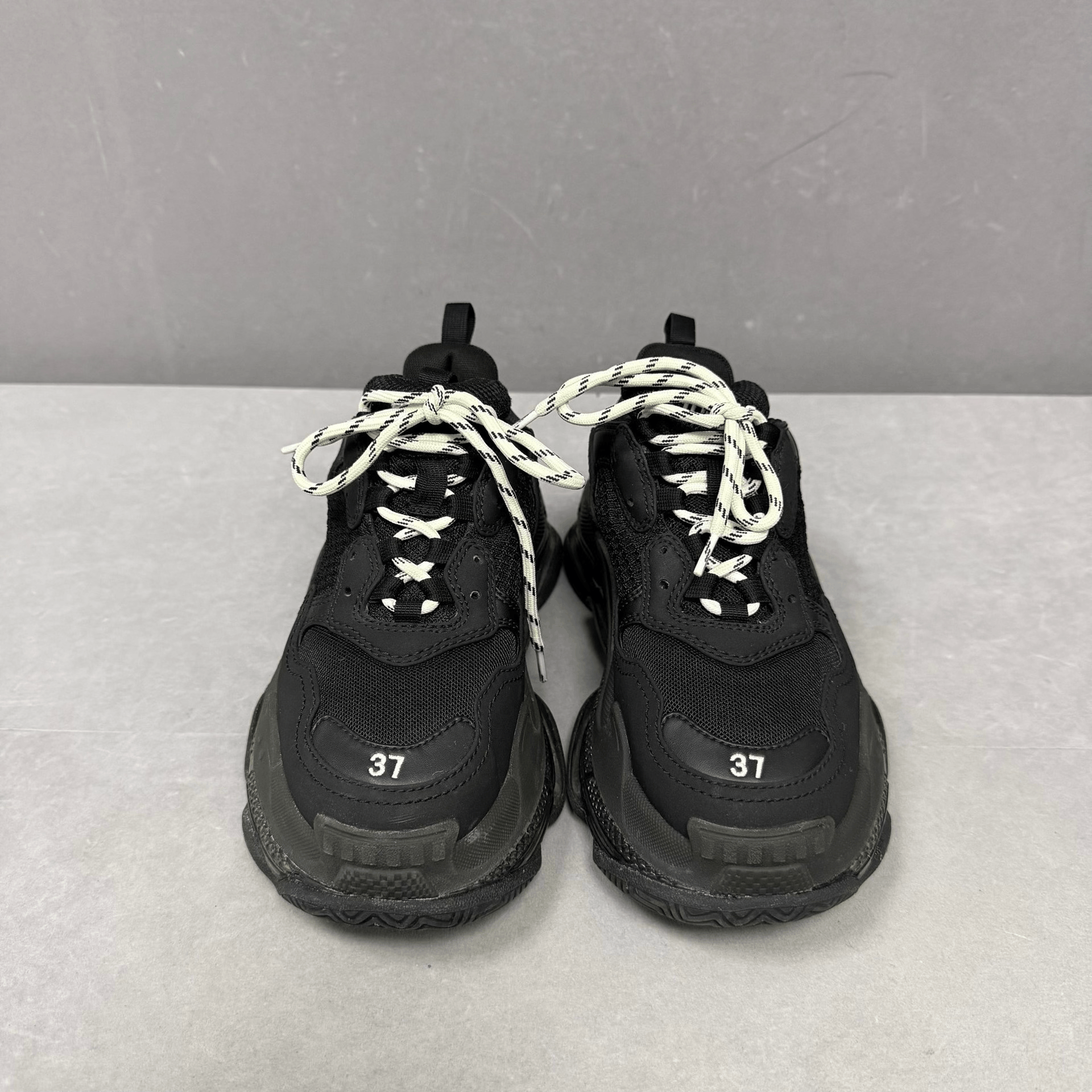 Balenciaga Balenciaga Triple S Black Sneakers Size US 5.5 / EU 38 - 2 Thumbnail