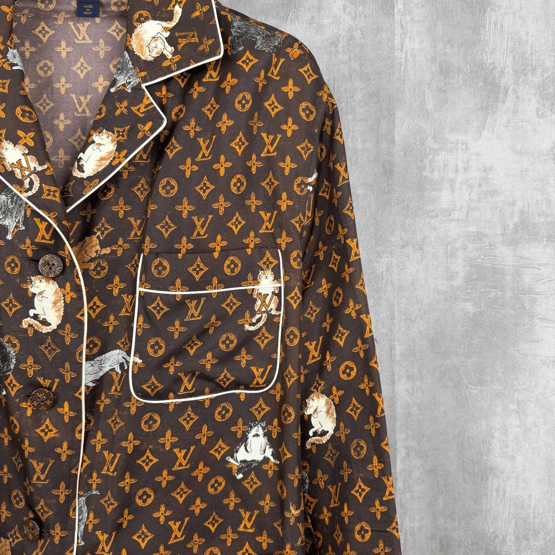 Louis Vuitton Louis Vuitton Monogram Cat Silk Shirt Size S / US 4 / IT 40 - 2 Thumbnail