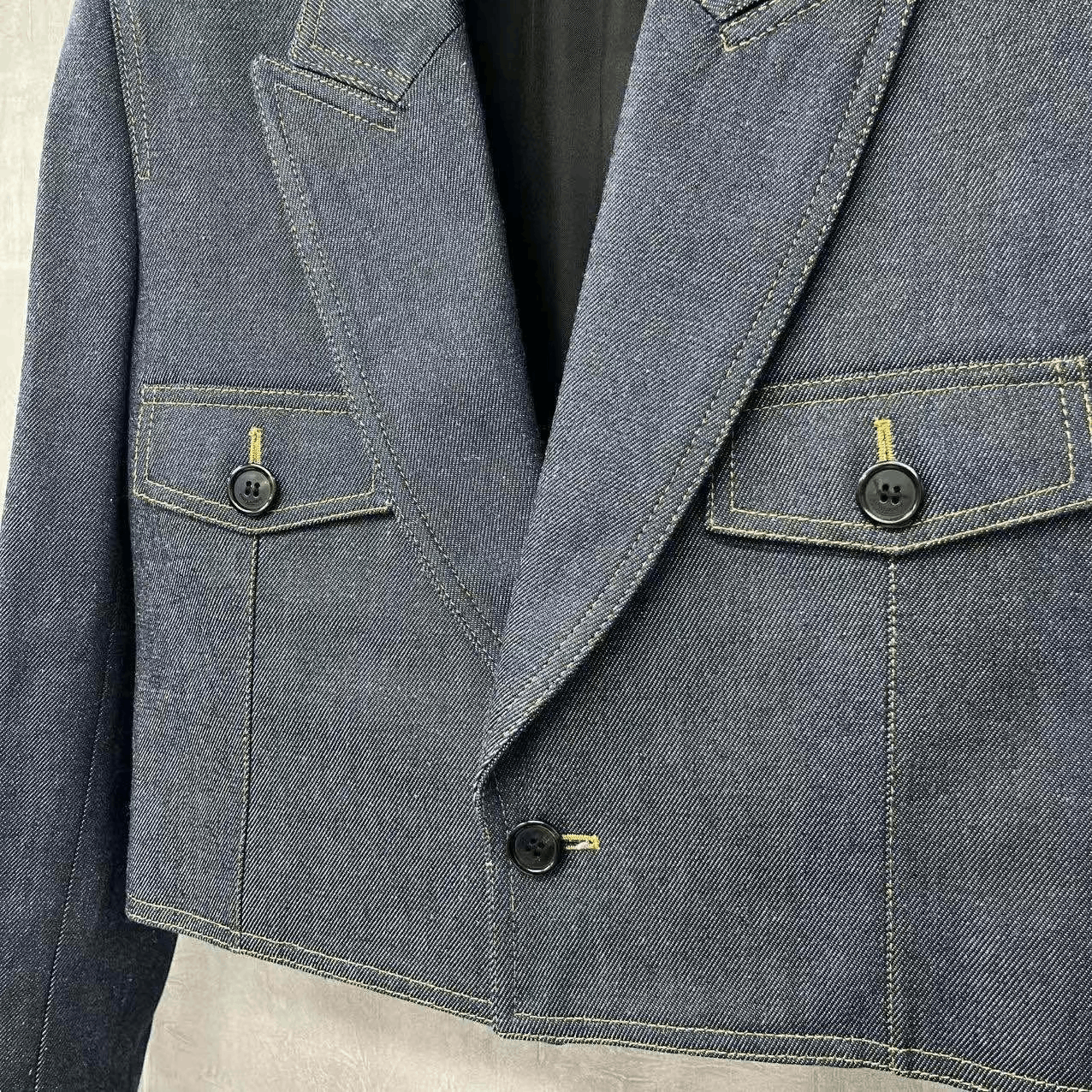 Saint Laurent Paris Saint Laurent Double Pocket Padded Denim Jacket Size S / US 4 / IT 40 - 2 Thumbnail