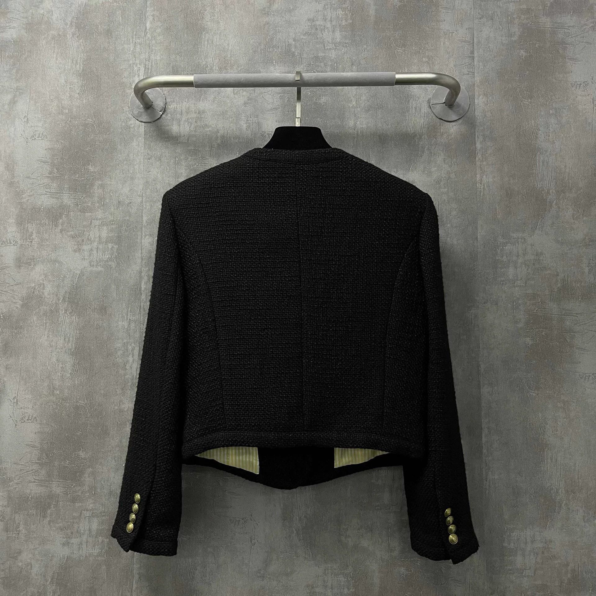 Chanel GoodBoy Black Gold Tweed Jacket Size S / US 4 / IT 40 - 3 Thumbnail