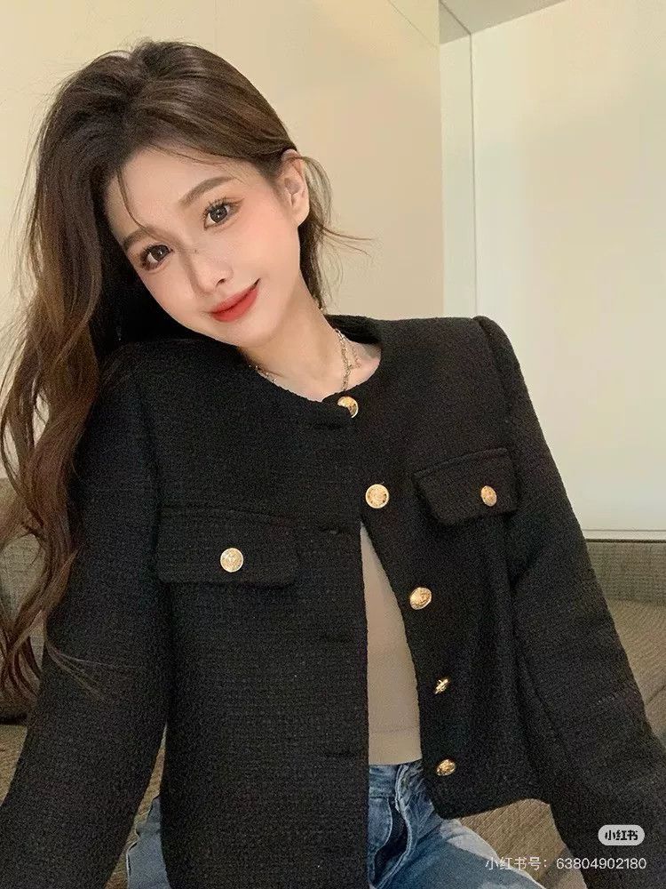 Chanel GoodBoy Black Gold Tweed Jacket Size S / US 4 / IT 40 - 4 Thumbnail