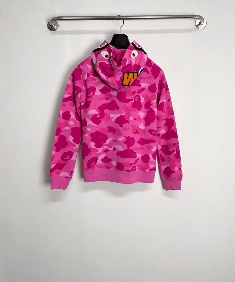 Bape Bape Pink Camo Shark Zip Hoodie Size XS / US 0-2 / IT 36-38 - 2 Thumbnail