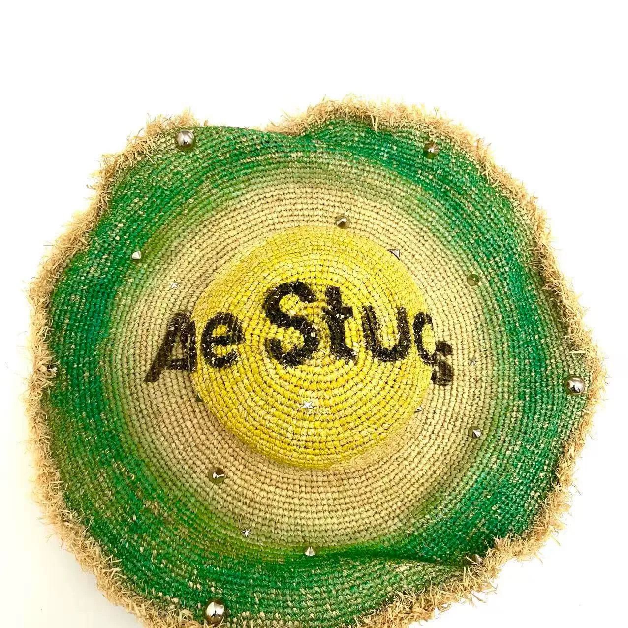 Acne Studios Acne Studios Rivet Logo Woven Straw Bucket Hat Size ONE SIZE - 2 Thumbnail