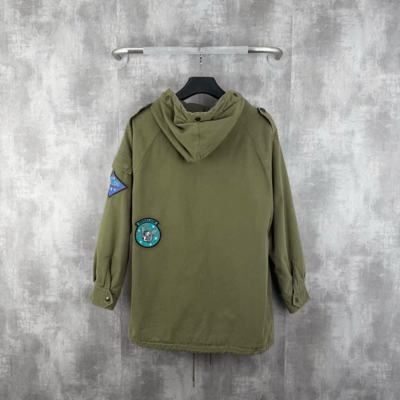Saint Laurent Paris Saint Laurent YSL Military Green Embroidered Badge Coat Size XXS / US 00 / IT 34 - 2 Thumbnail