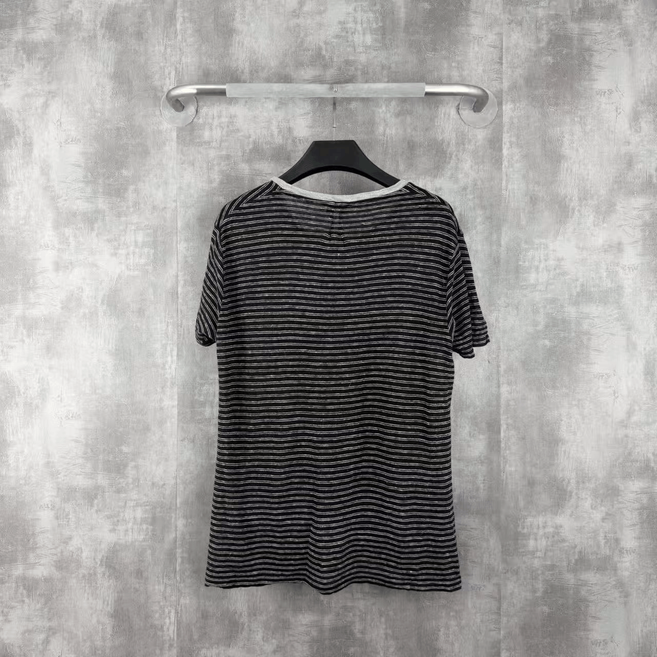 Saint Laurent Paris Saint Laurent Linen Striped Short-Sleeve T-Shirt Size US L / EU 52-54 / 3 - 2 Thumbnail
