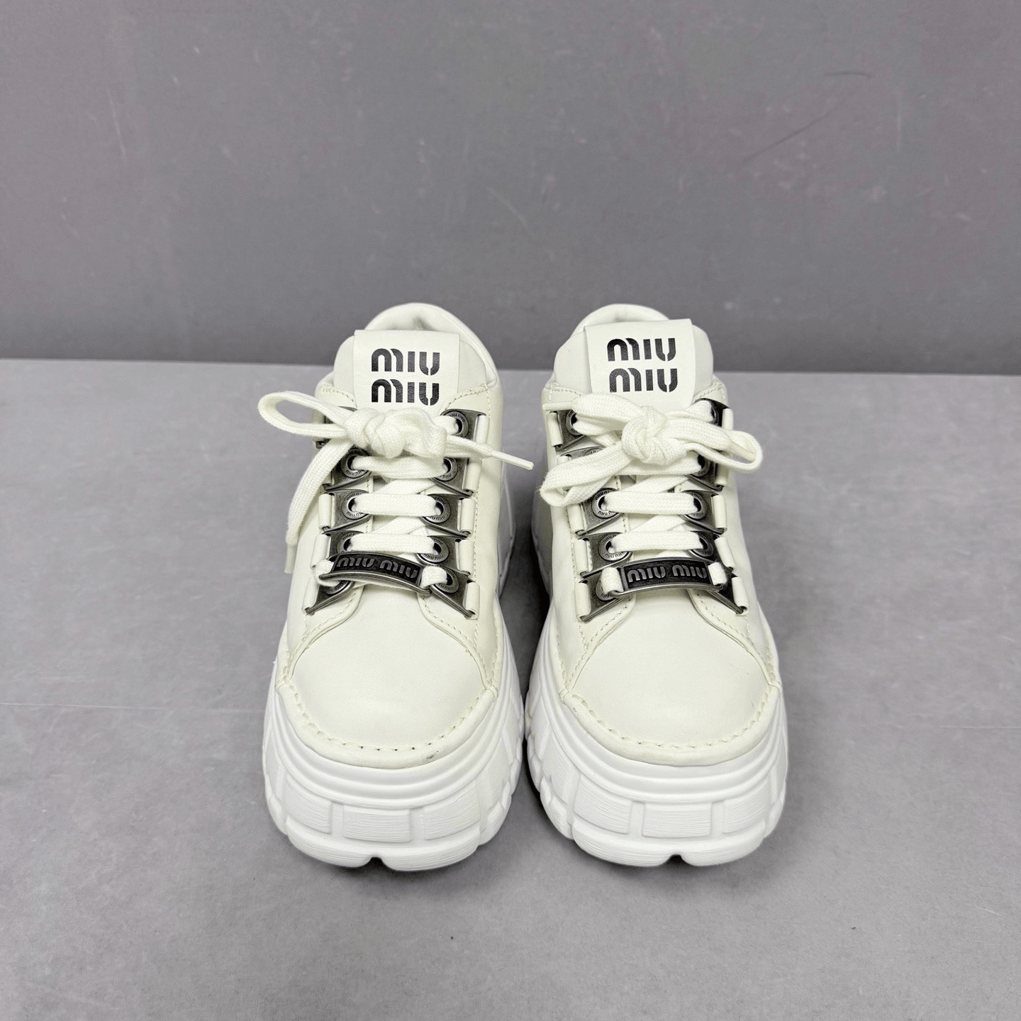 Miu Miu Miumiu Platform Derby Shoes Size US 4 / IT 34 - 2 Thumbnail