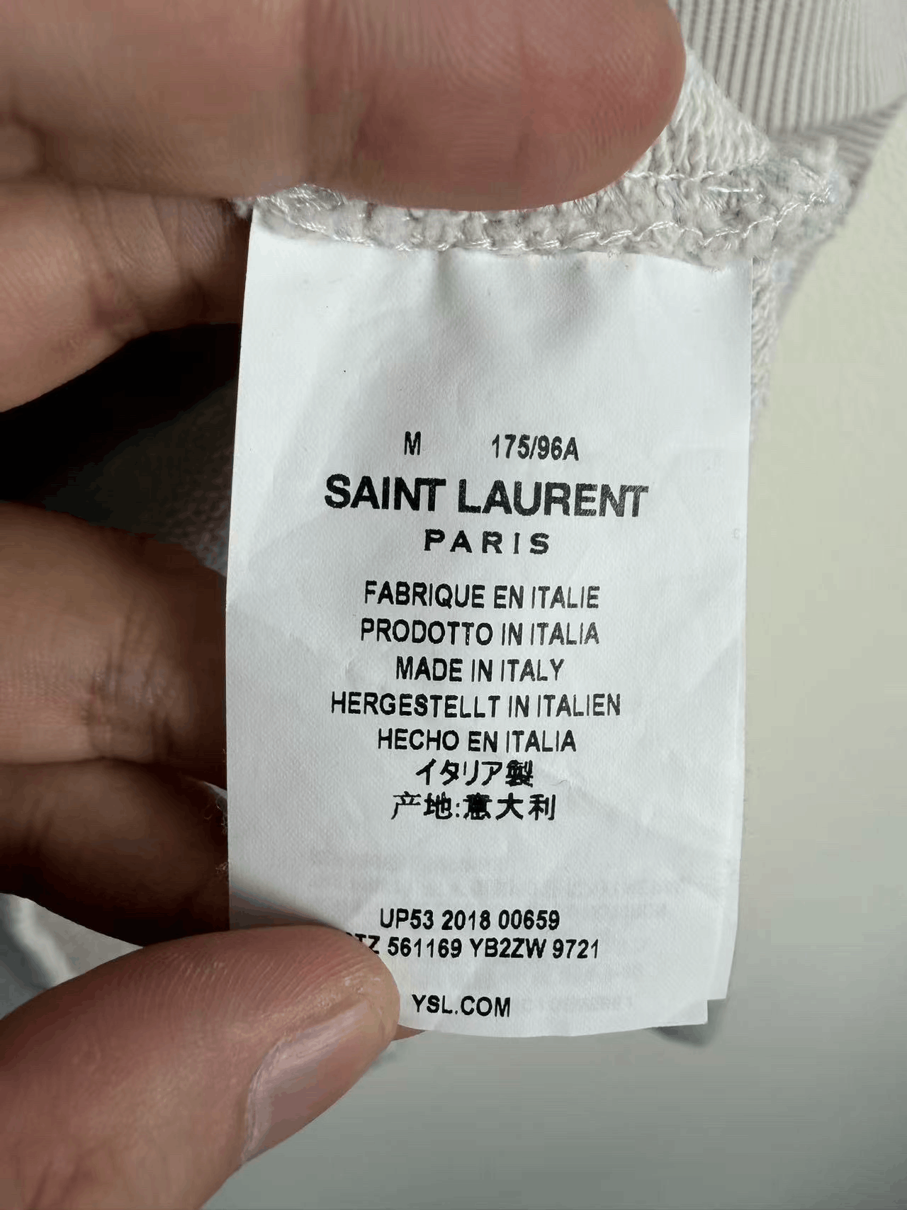 Saint Laurent Paris Saint Laurent YSL Distressed Logo Hoodie Size US M / EU 48-50 / 2 - 3 Thumbnail