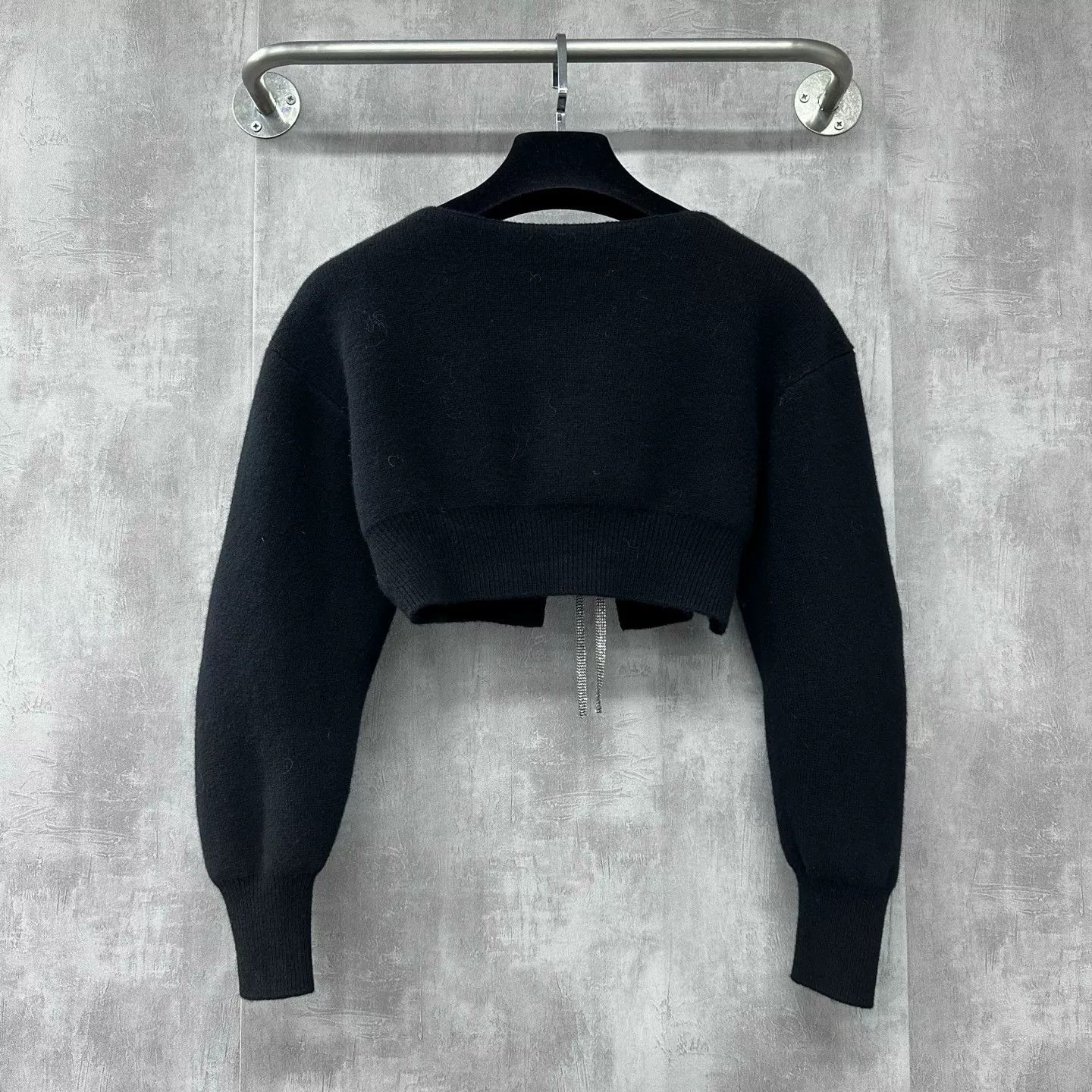 Alexander Wang Alexander Wang Rhinestone Bow Knit Cardigan Size S / US 4 / IT 40 - 2 Thumbnail