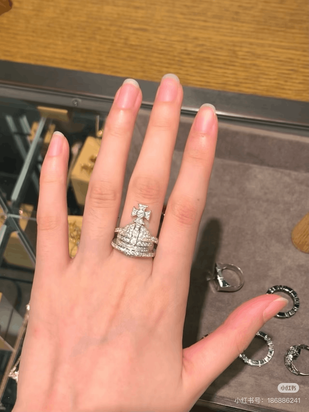 Vivienne Westwood Vivian Westwood Saturn Diamond Ring L Size ONE SIZE - 6 Thumbnail
