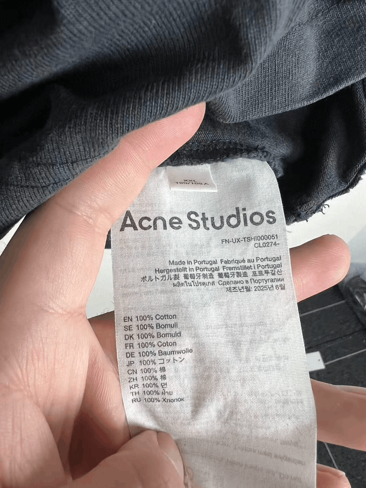 Acne Studios Acne Studios Logo Black Short Sleeve Size US XXL / EU 58 / 5 - 4 Thumbnail