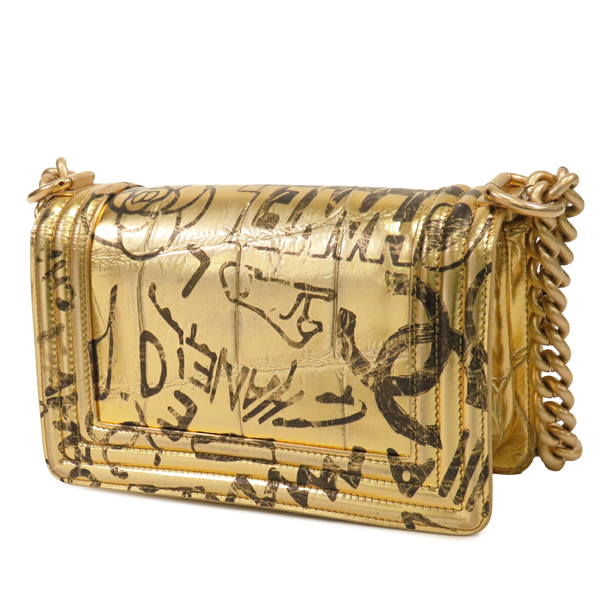 Chanel Small Croc Embossed Leather Graffiti Cocodile Boy Flap Size ONE SIZE - 2 Thumbnail