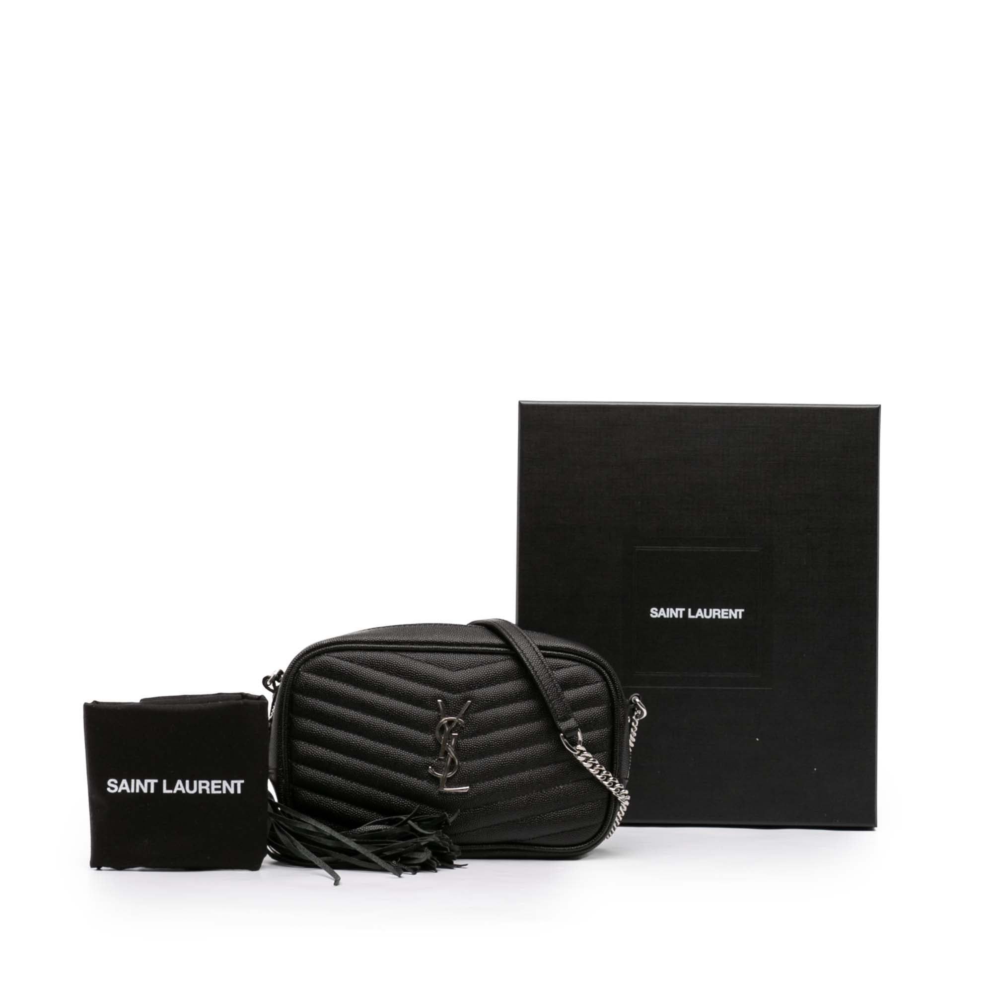 Saint Laurent Paris Mini Grain de Poudre Monogram Lou Camera Bag Size ONE SIZE - 12 Thumbnail