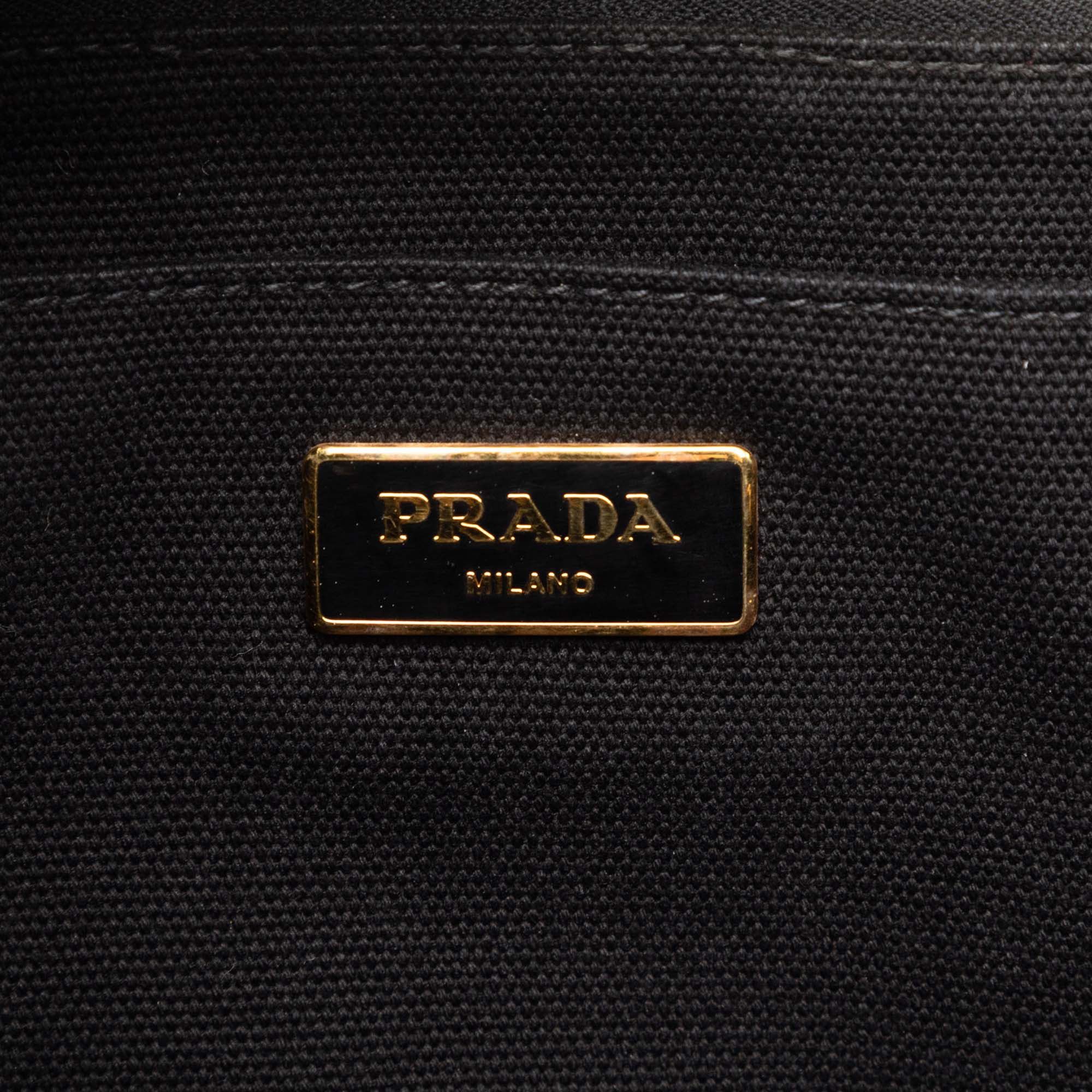 Prada Large Canvas Canapa Righe Striped Satchel Size ONE SIZE - 5 Thumbnail