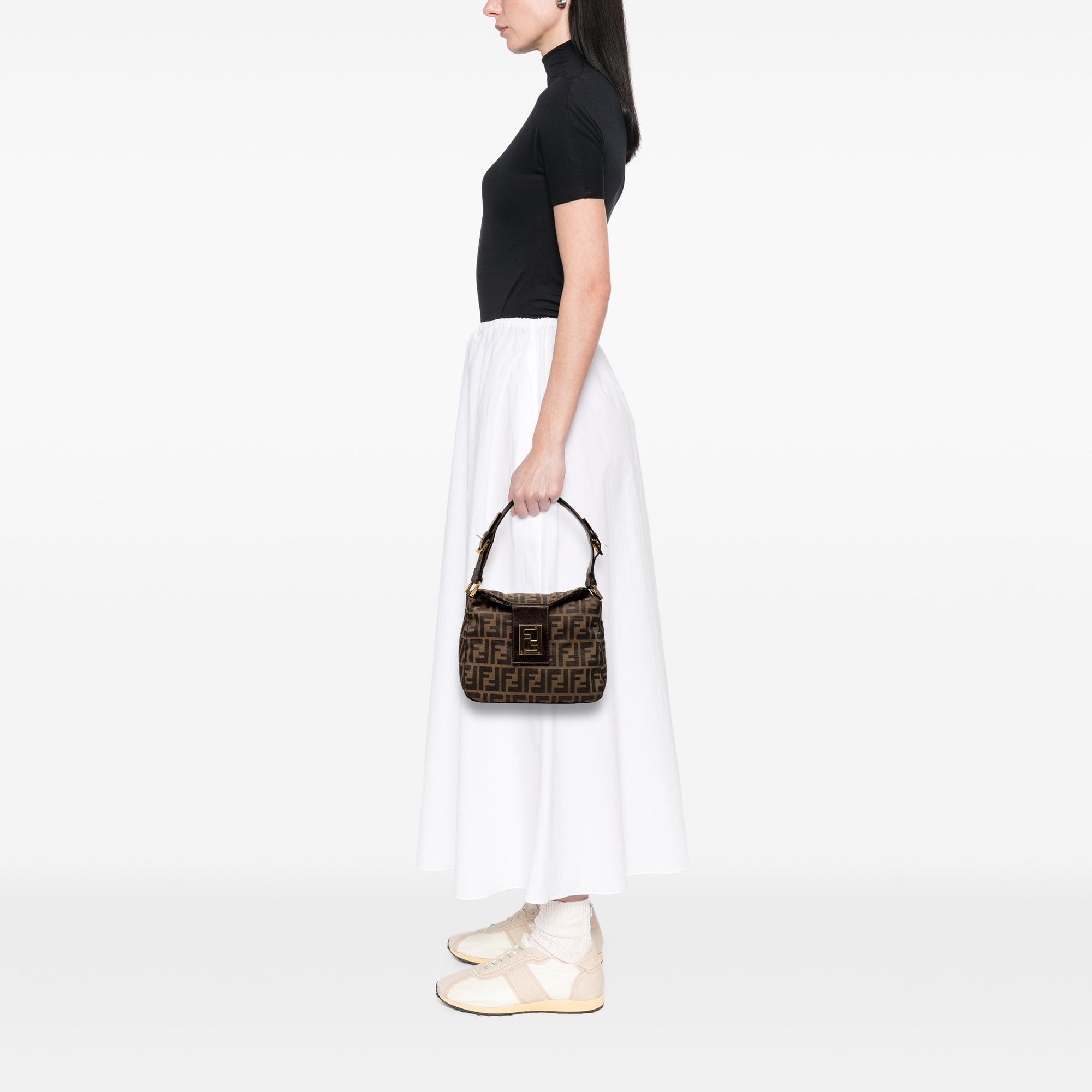 Fendi Zucca Canvas Double Flap Shoulder Bag Size ONE SIZE - 7 Thumbnail