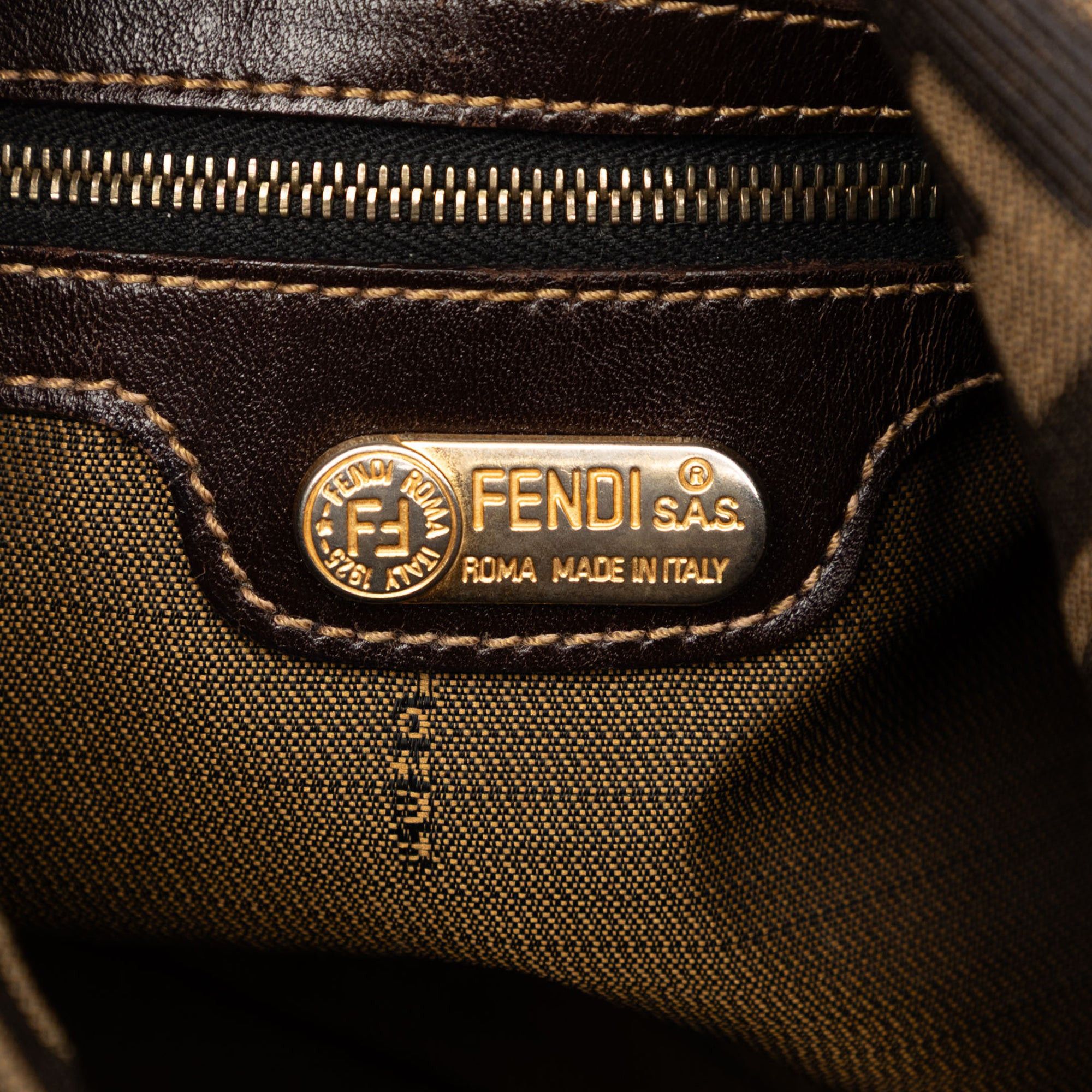 Fendi Zucca Canvas Double Flap Shoulder Bag Size ONE SIZE - 5 Thumbnail