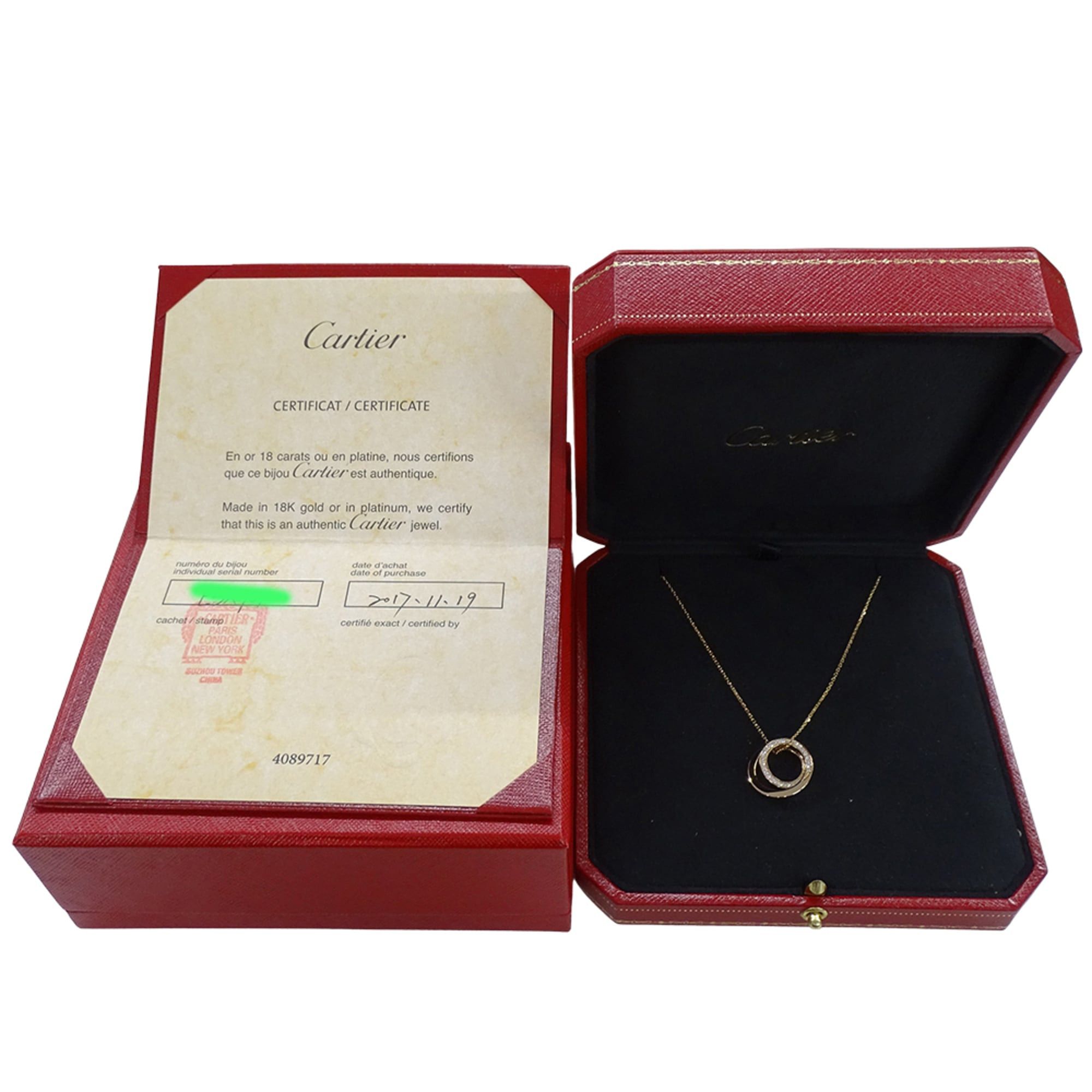 Cartier Cartier necklace for women, brand name, 750PG (pink gold), diamond, etincelle setting, polished. Size ONE SIZE - 7 Thumbnail