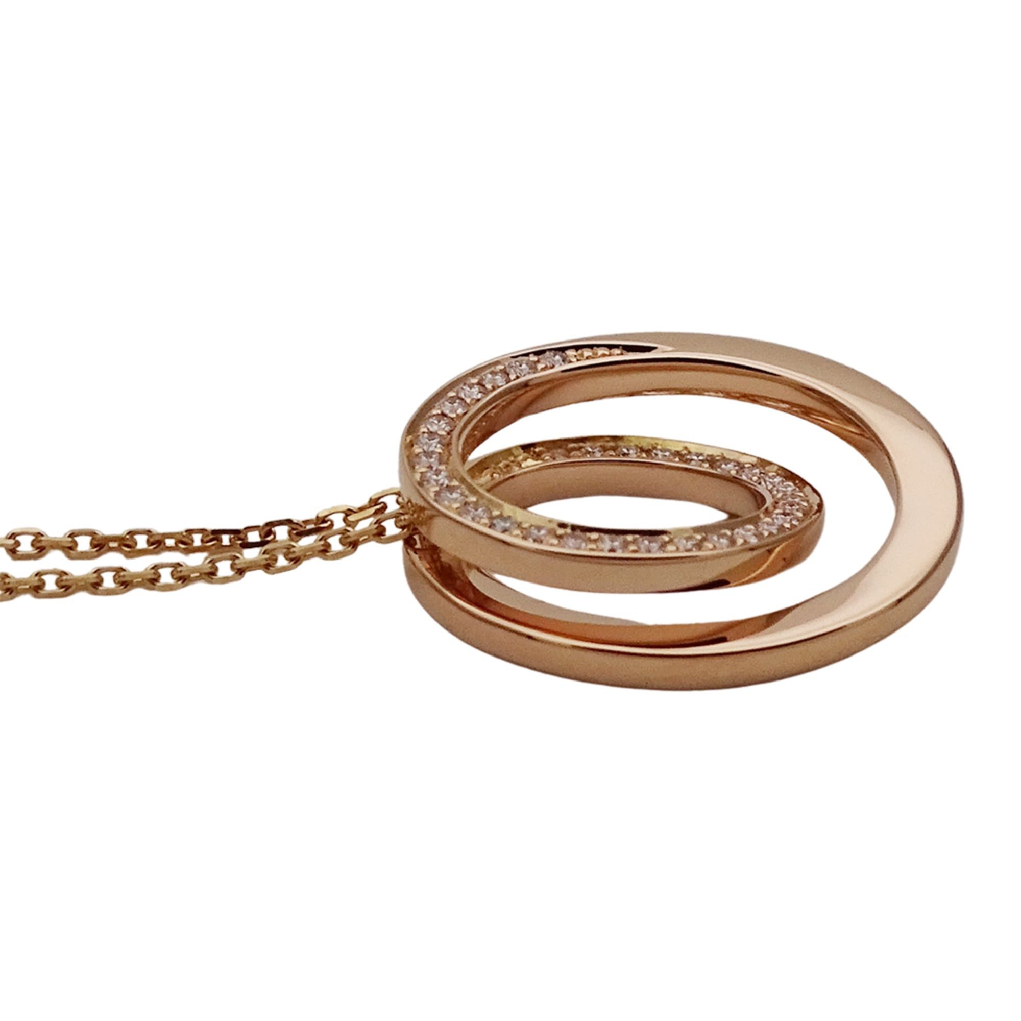 Cartier Cartier necklace for women, brand name, 750PG (pink gold), diamond, etincelle setting, polished. Size ONE SIZE - 3 Thumbnail