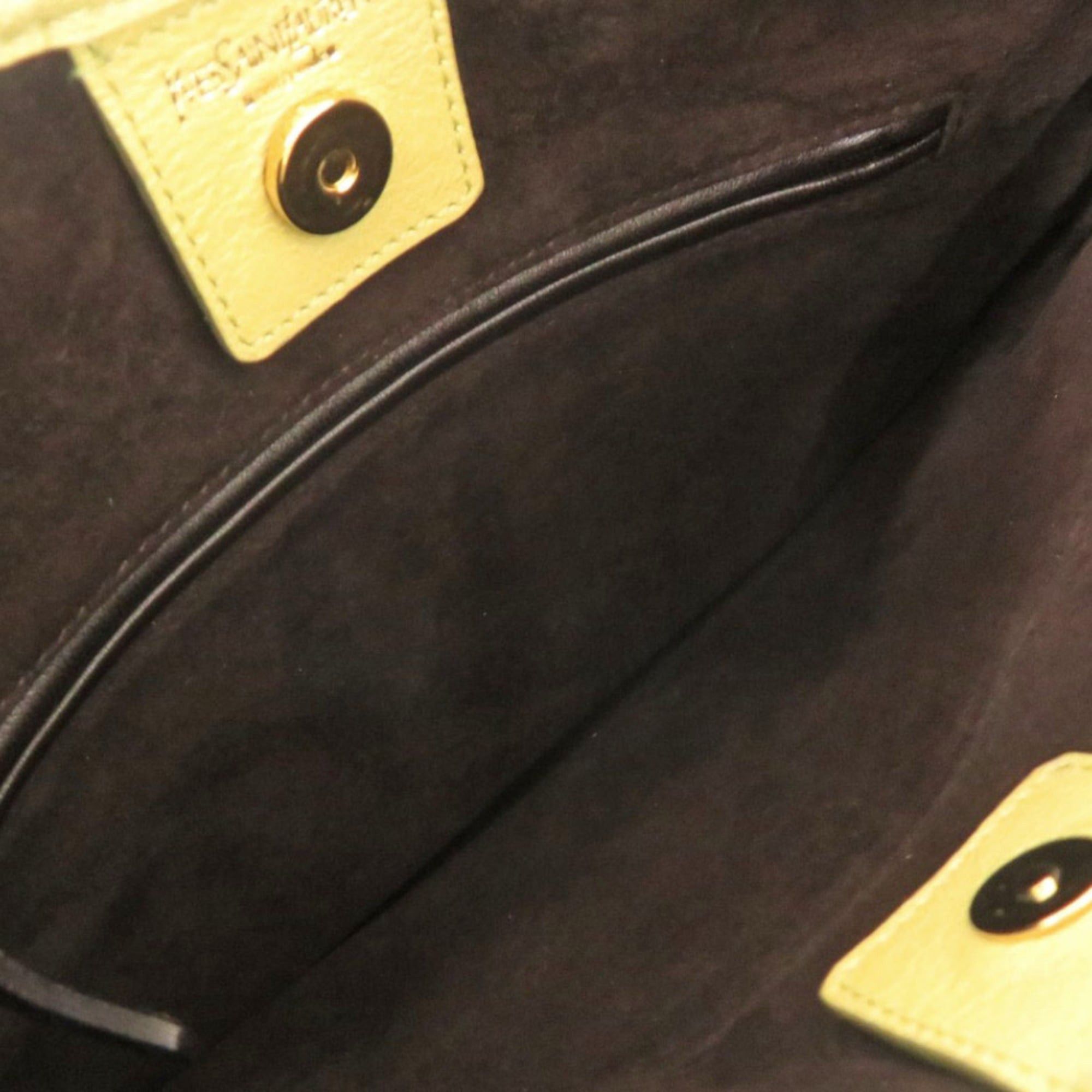 Yves Saint Laurent Excellent condition Yves Saint Laurent Saint-Tropez 122245 Leather Yellow Handbag 1717 YVES SAINT LAURENT Size ONE SIZE - 5 Thumbnail