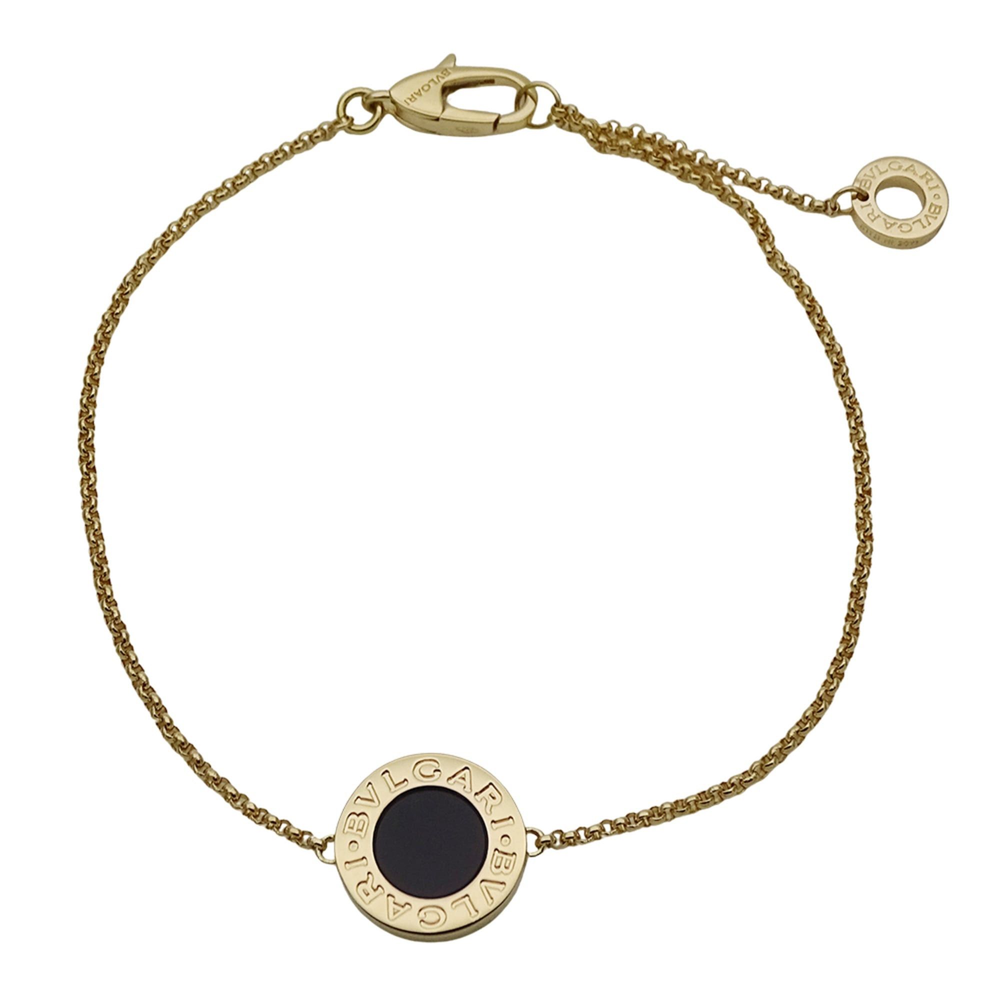 Bvlgari Bulgari BVLGARI Bracelet for Women, Brand Name, 750YG, Onyx, Bulgari, Yellow Gold, SM Size, Jewelry, Polished Size ONE SIZE - 2 Thumbnail