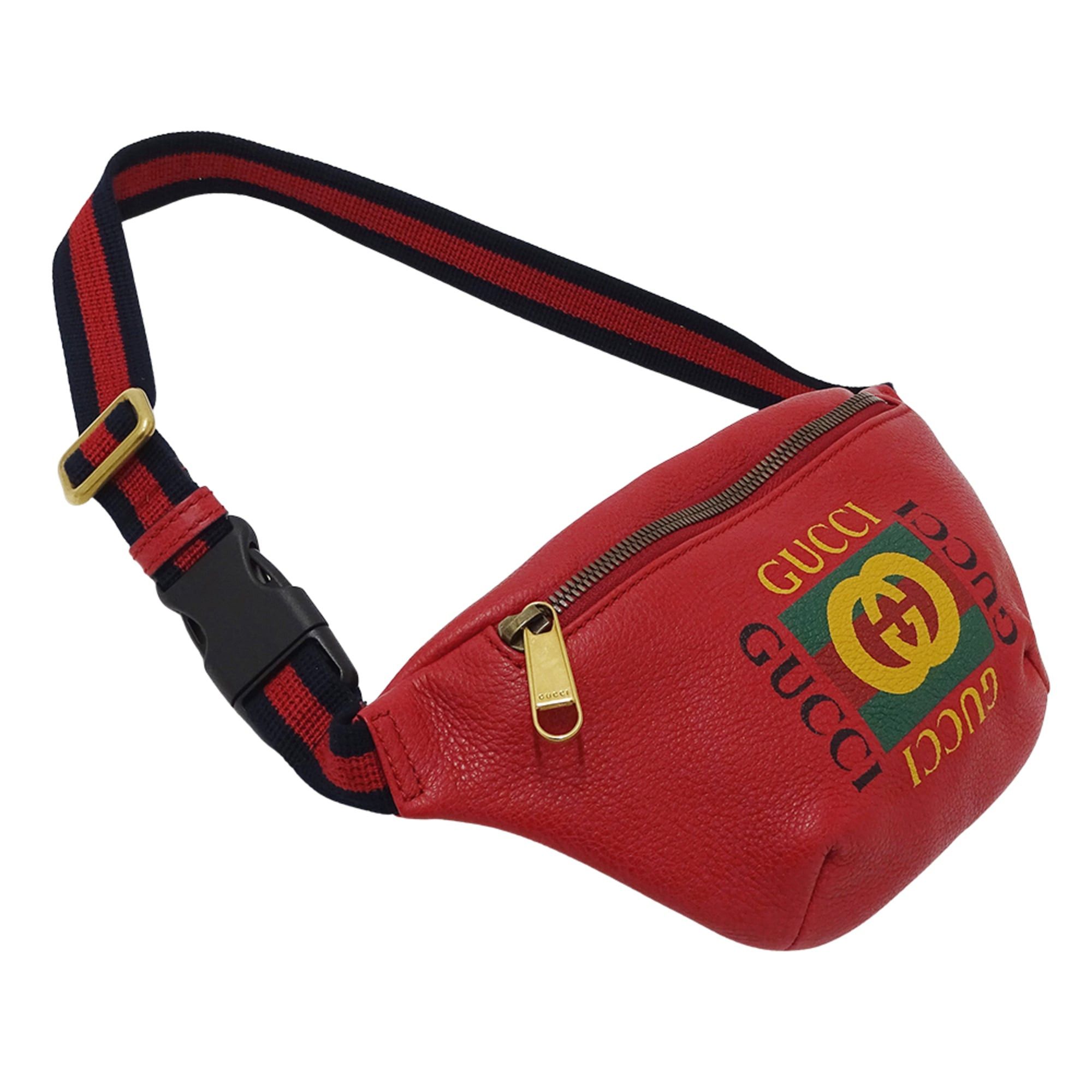 Gucci Gucci handbag for women and men, brand name, body bag, waist Sherry leather, red, 527792, red mini bag. Size ONE SIZE - 4 Thumbnail