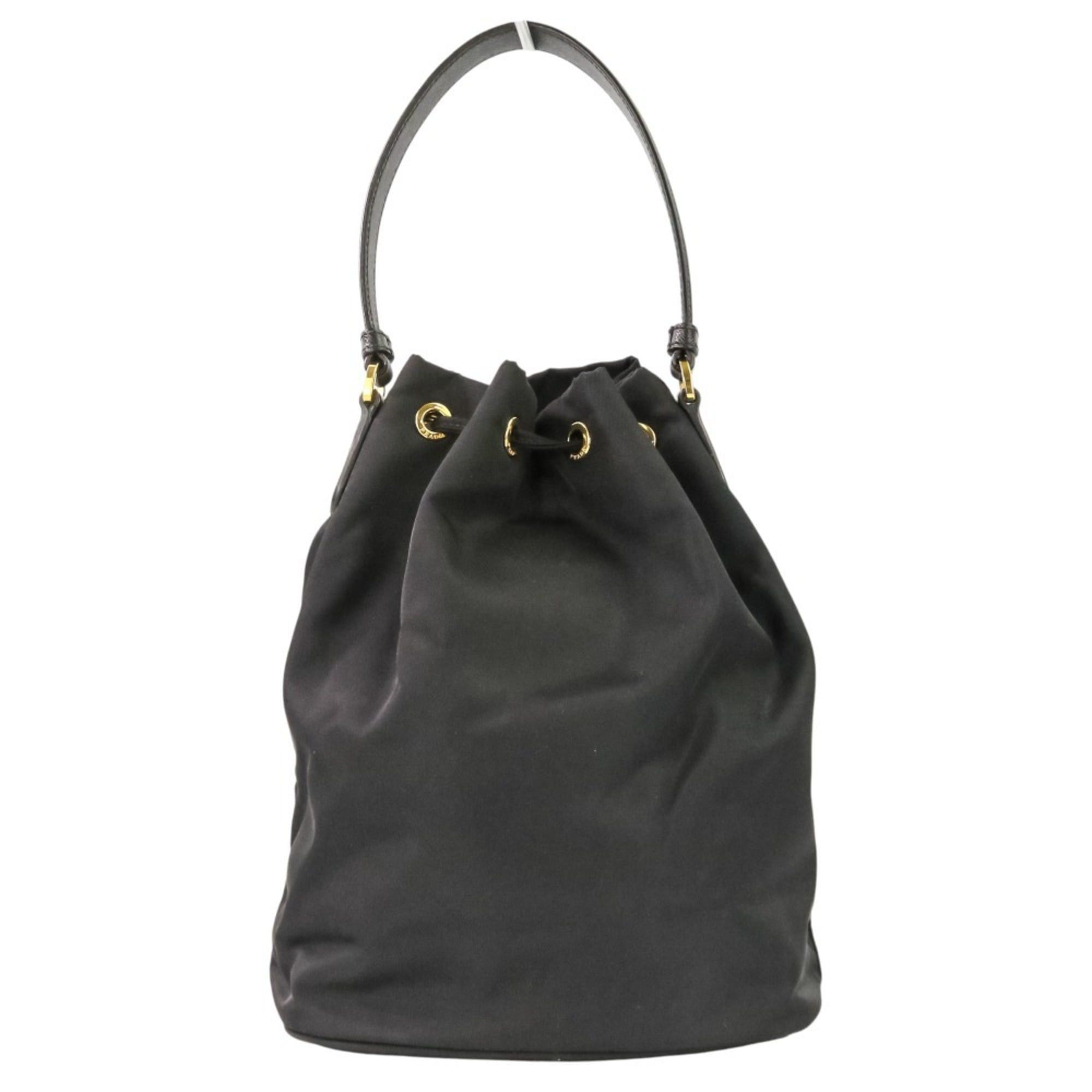 Prada PRADA Duet Drawstring Nylon Bag Handbag Shoulder 1BH038 Black Women's Size ONE SIZE - 2 Thumbnail