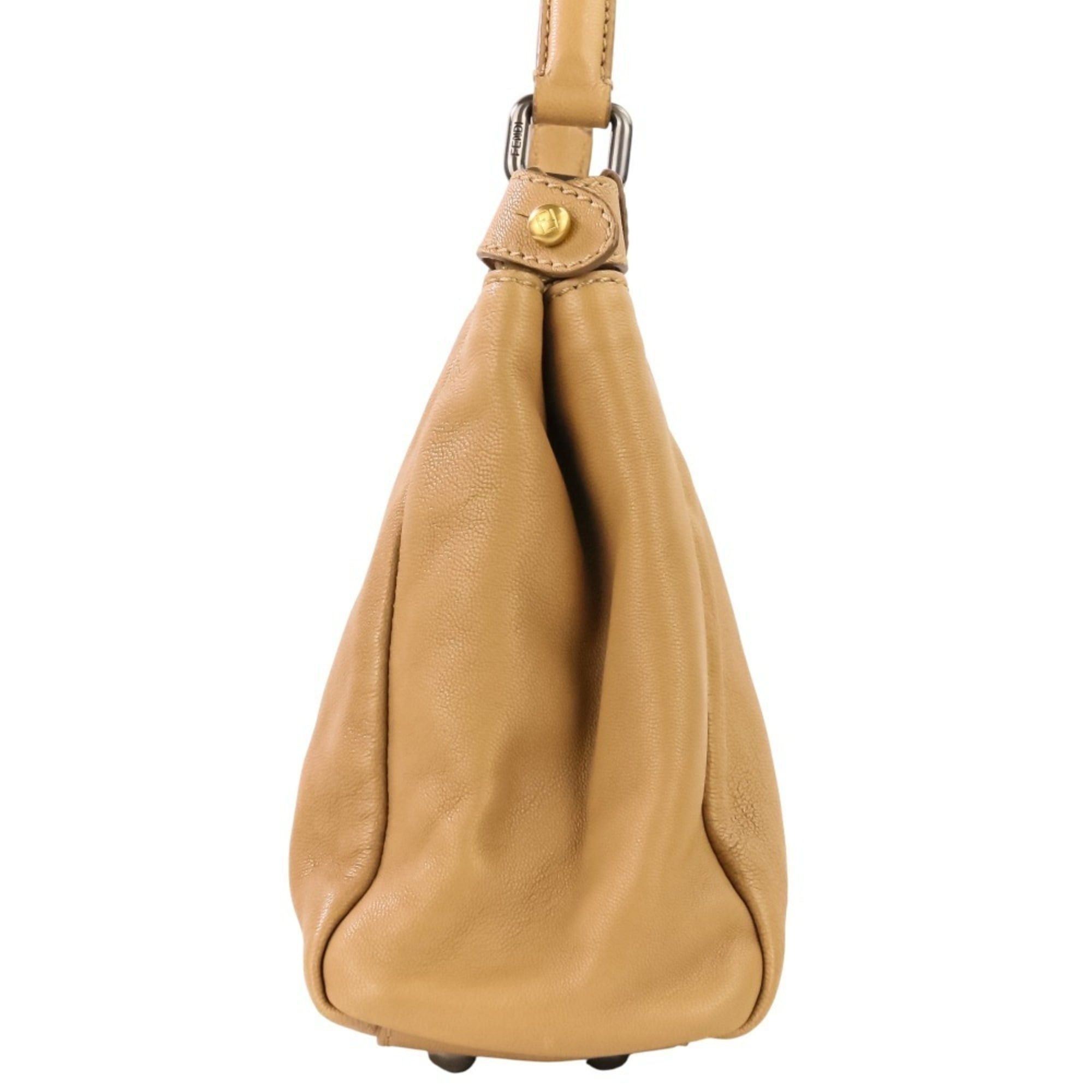 Fendi FENDI Peekaboo 2-Way Handbag/Shoulder Bag, Brown Beige, Women's Size ONE SIZE - 4 Thumbnail